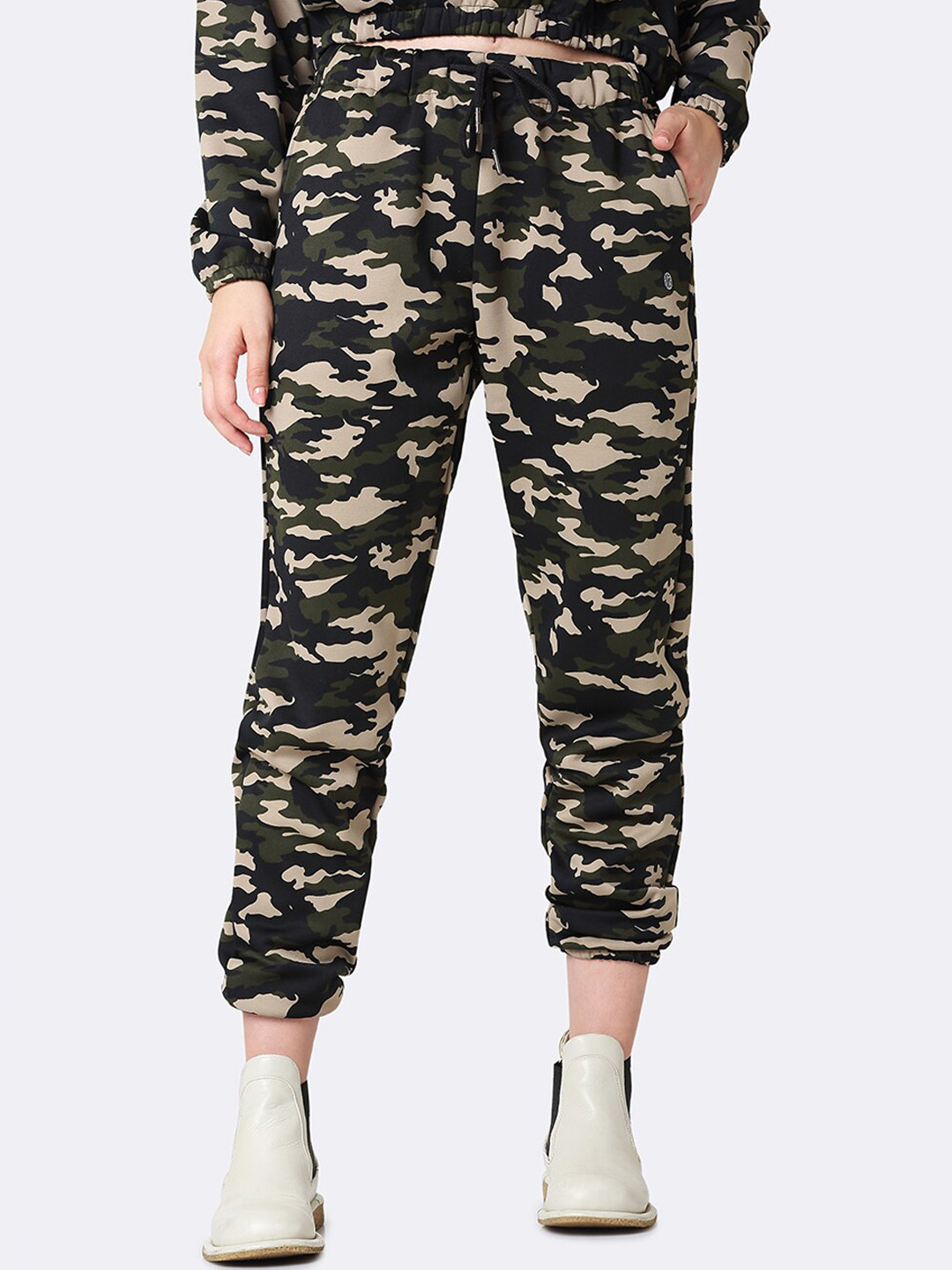 Van Heusen Athleisure Women Army Camo Functional Pockets Joggers