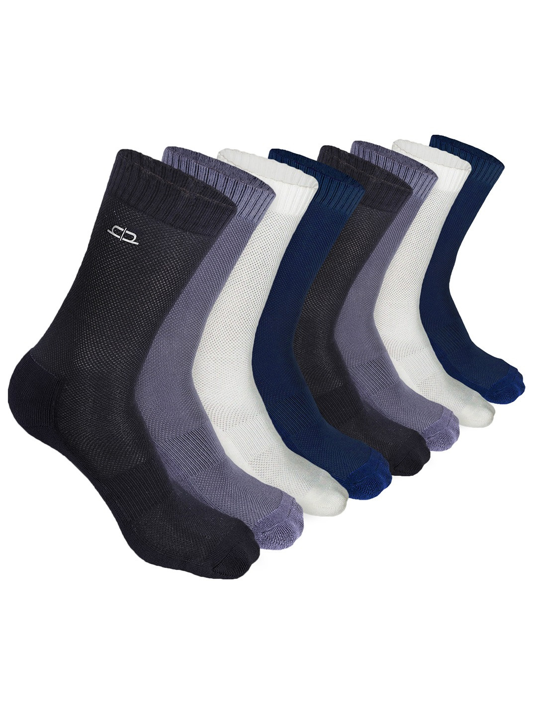 Heelium Men Pack of 8 Bamboo Super Soft & Odour-Free Breathable Crew-Length Socks
