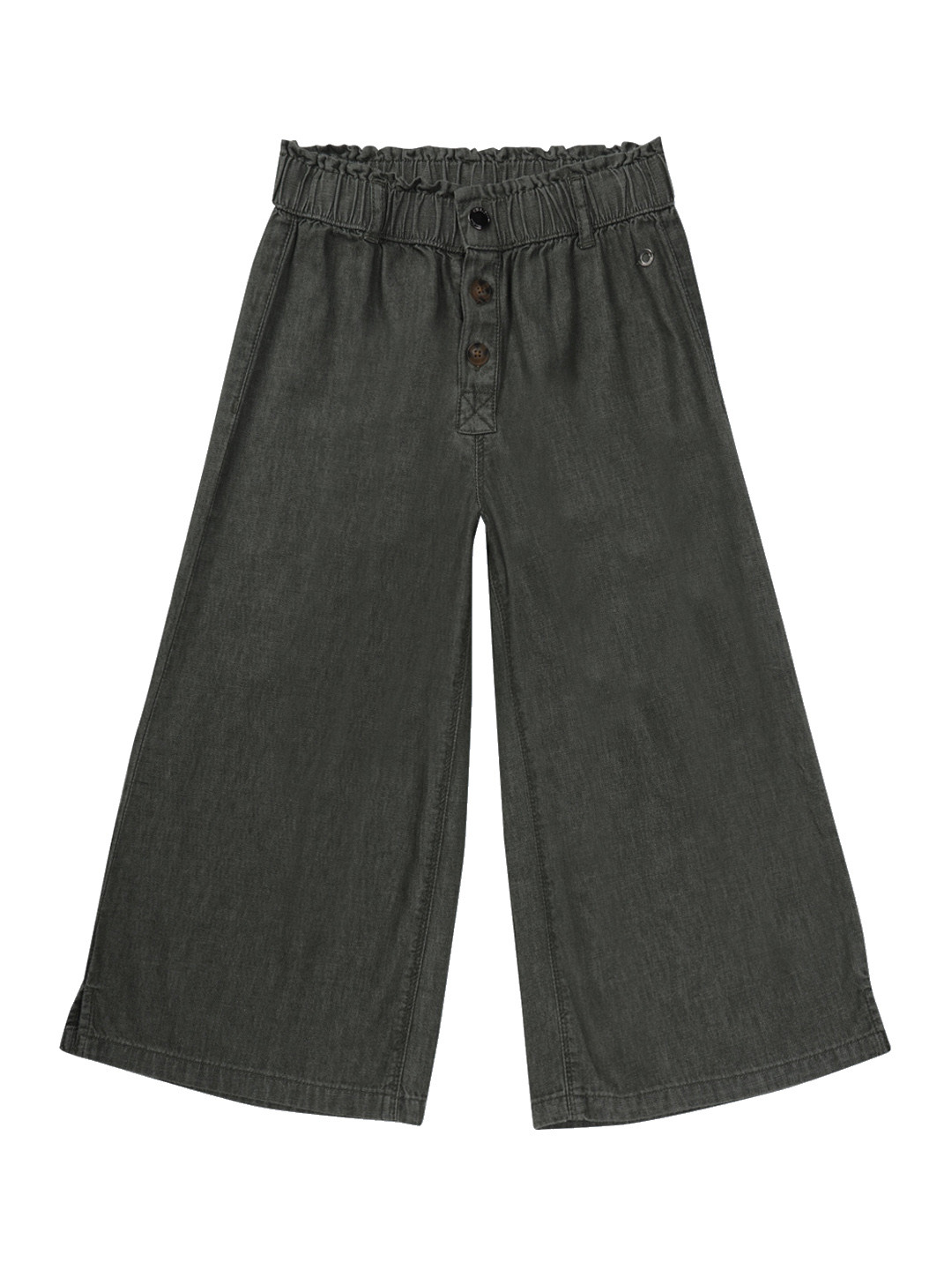 Gini and Jony Girls Solid Flared Denim Culottes Trousers