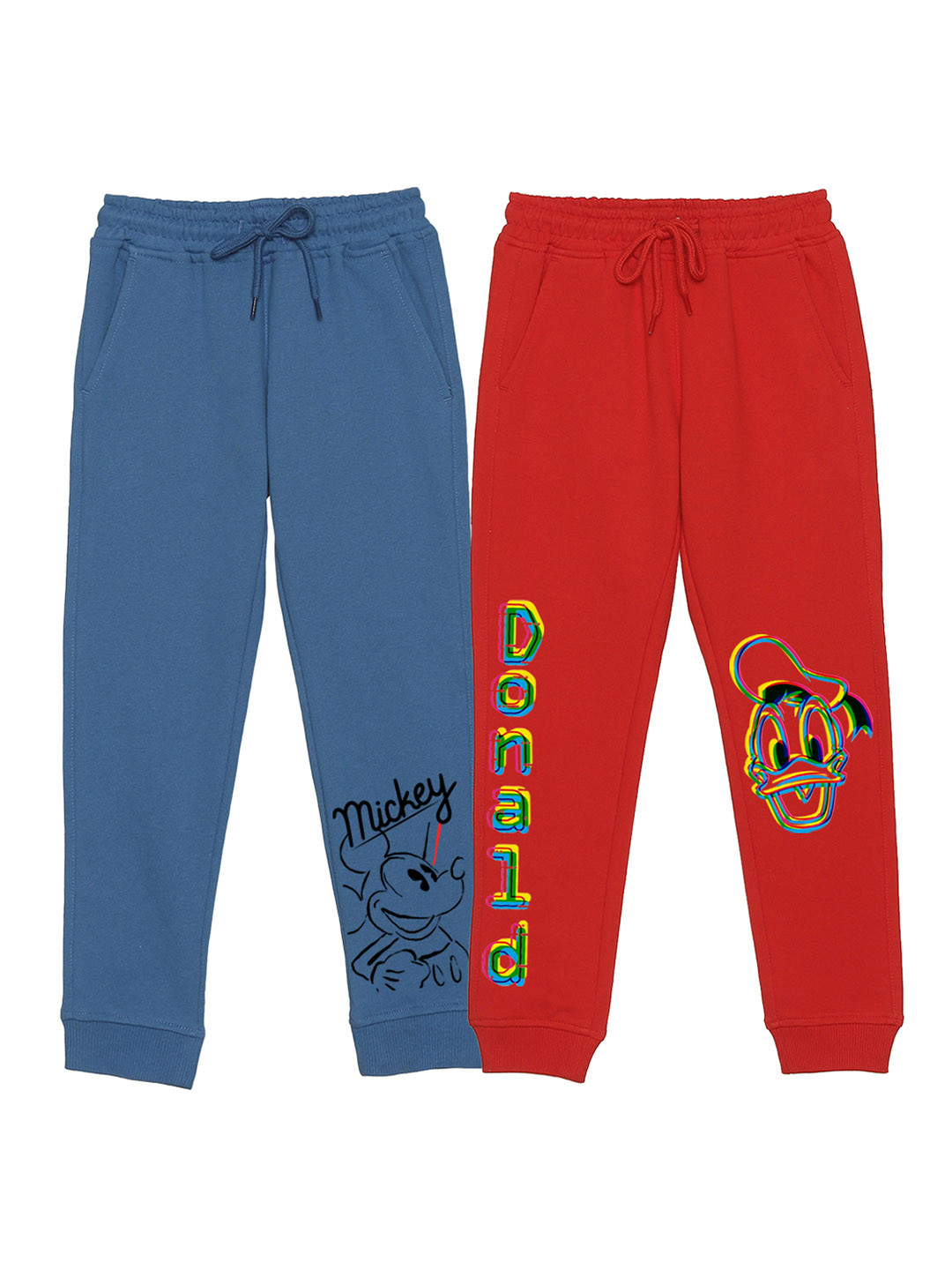 Disney by Wear Your Mind Kids Pack of 2 Donald & Mickey Character Printed Joggers