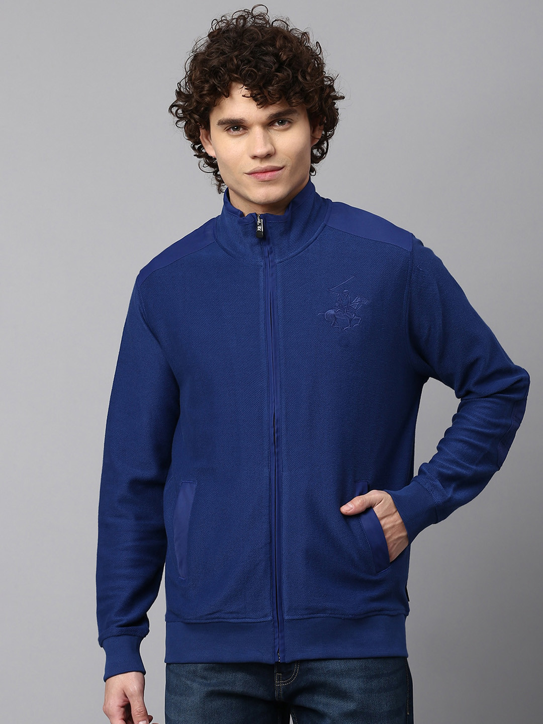 Beverly Hills Polo Club Men Bomber with Embroidered Jacket