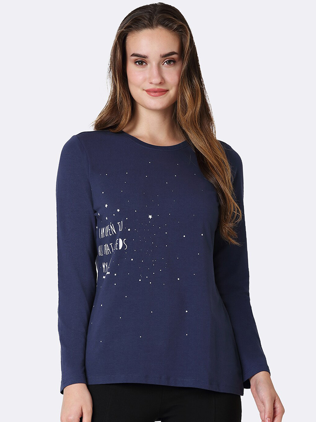 Van Heusen Full Sleeve Round Neck Lounge T-Shirt