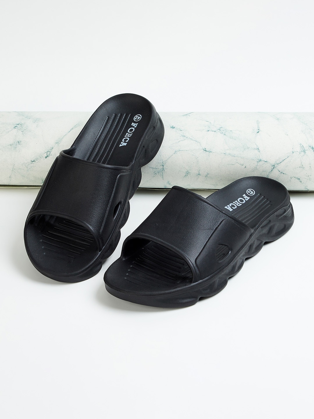 Buy Forca By Lifestyle Men Solid Sliders Flip Flops for Men