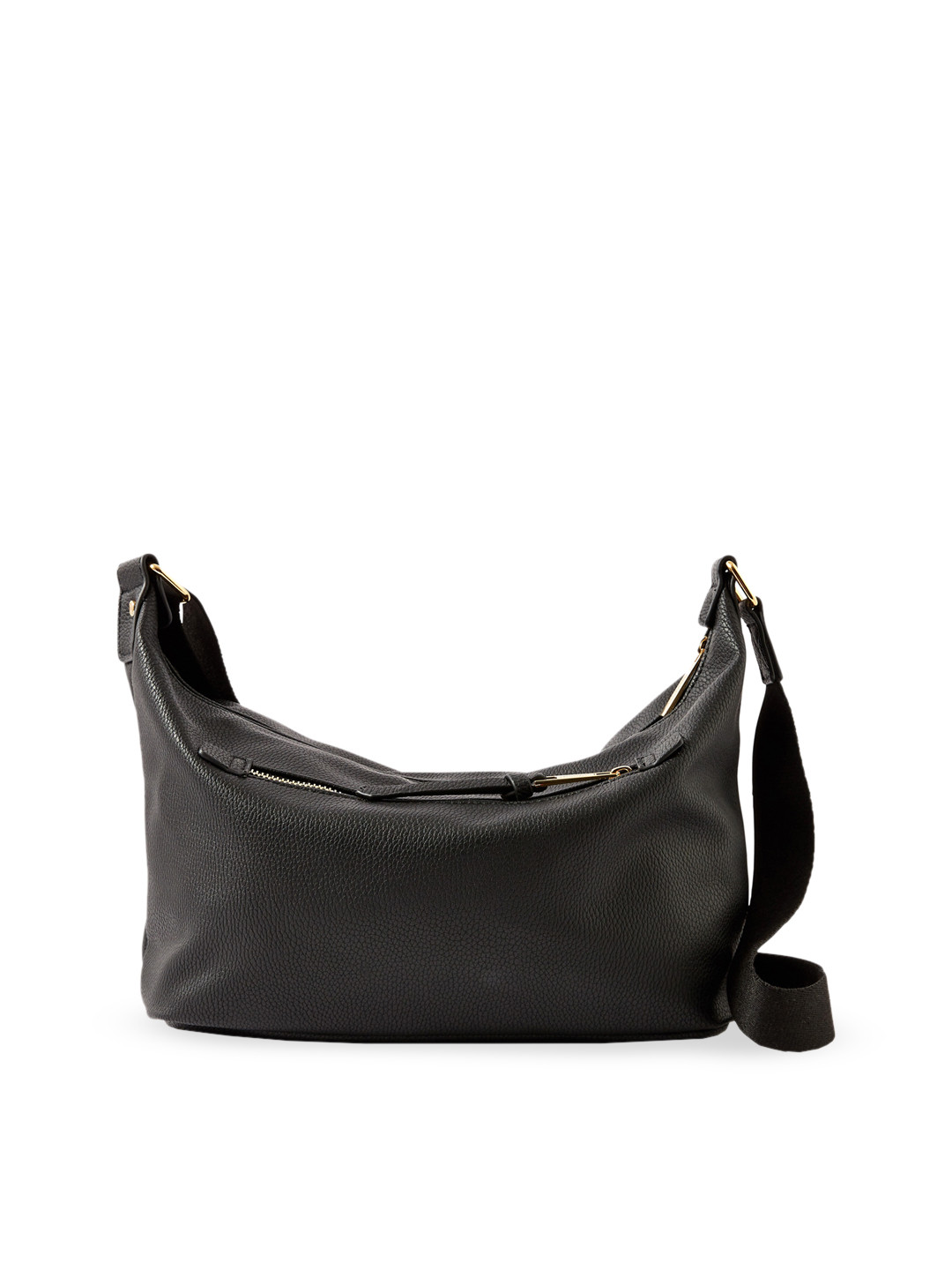 Accessorize London Women Faux Leather Soft Casual Webbing Hobo Bag