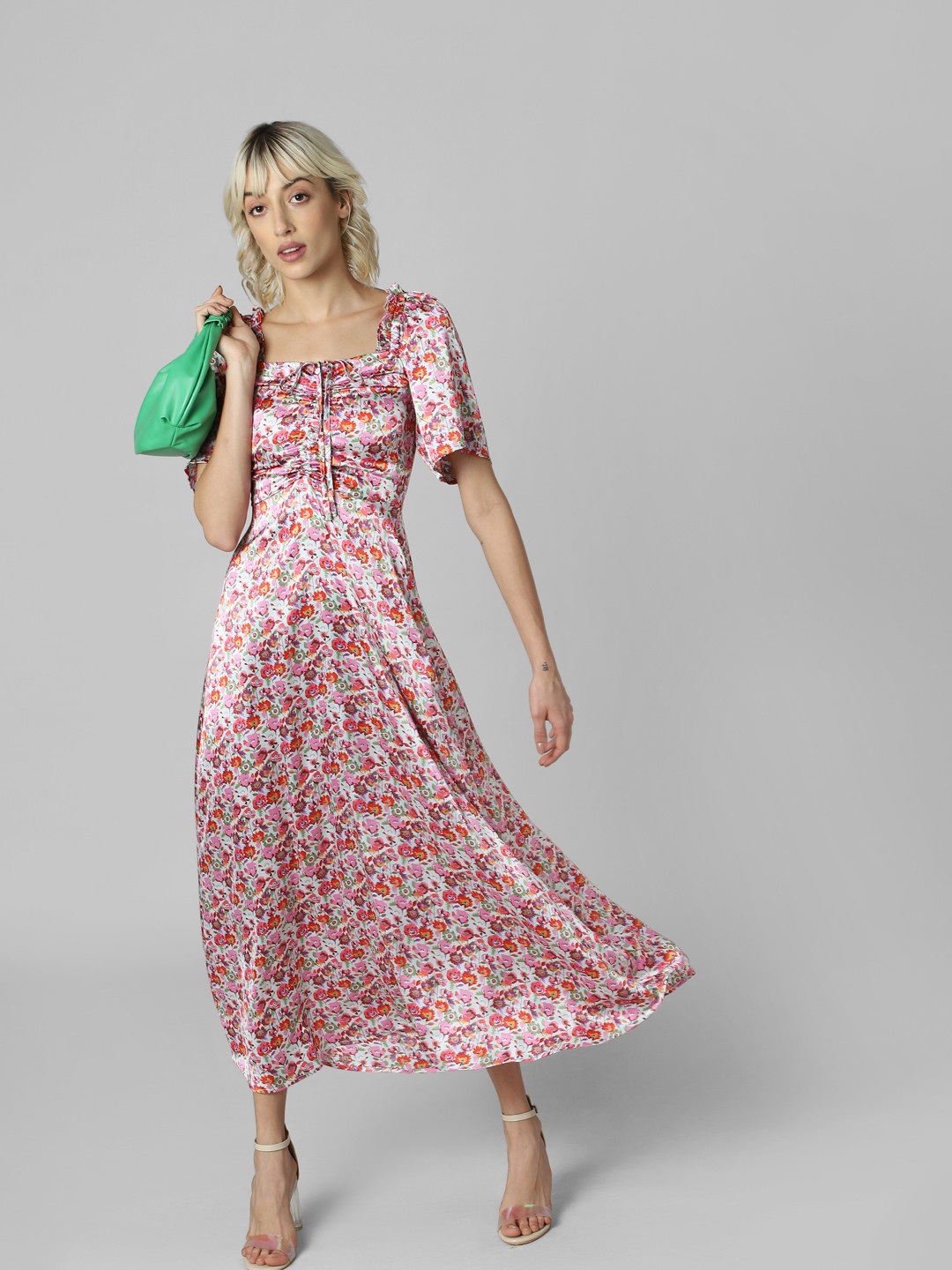 ONLY Floral Smocked Maxi Dress