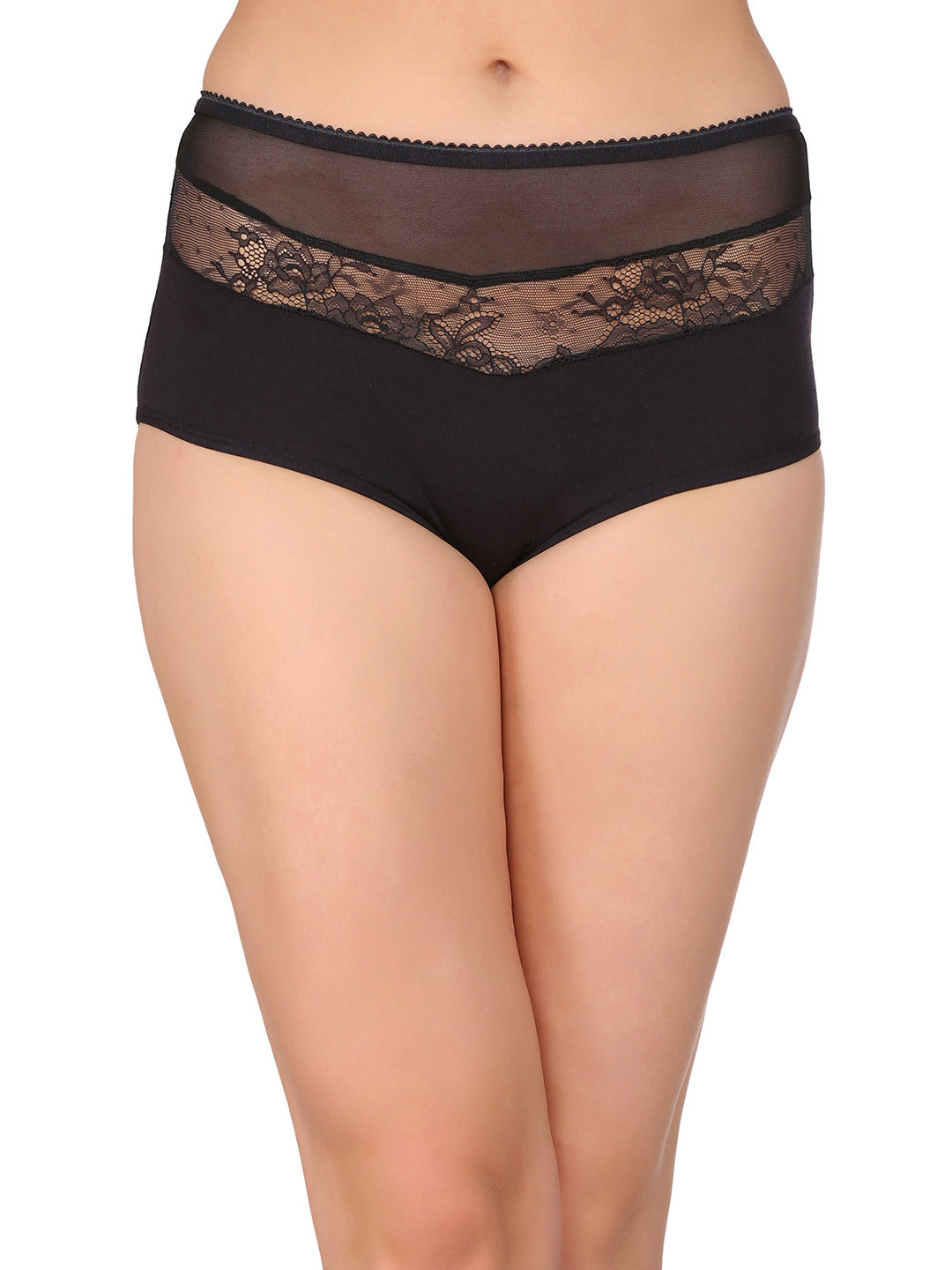 Clovia Black Hipster Briefs PN1780P13