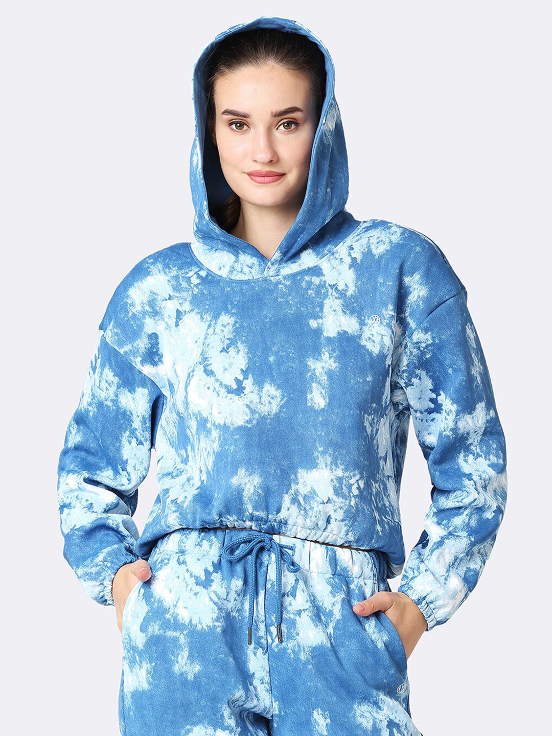 Van Heusen Athleisure Dyed Long Sleeve Dropped Shoulder Hooded Sweatshirt