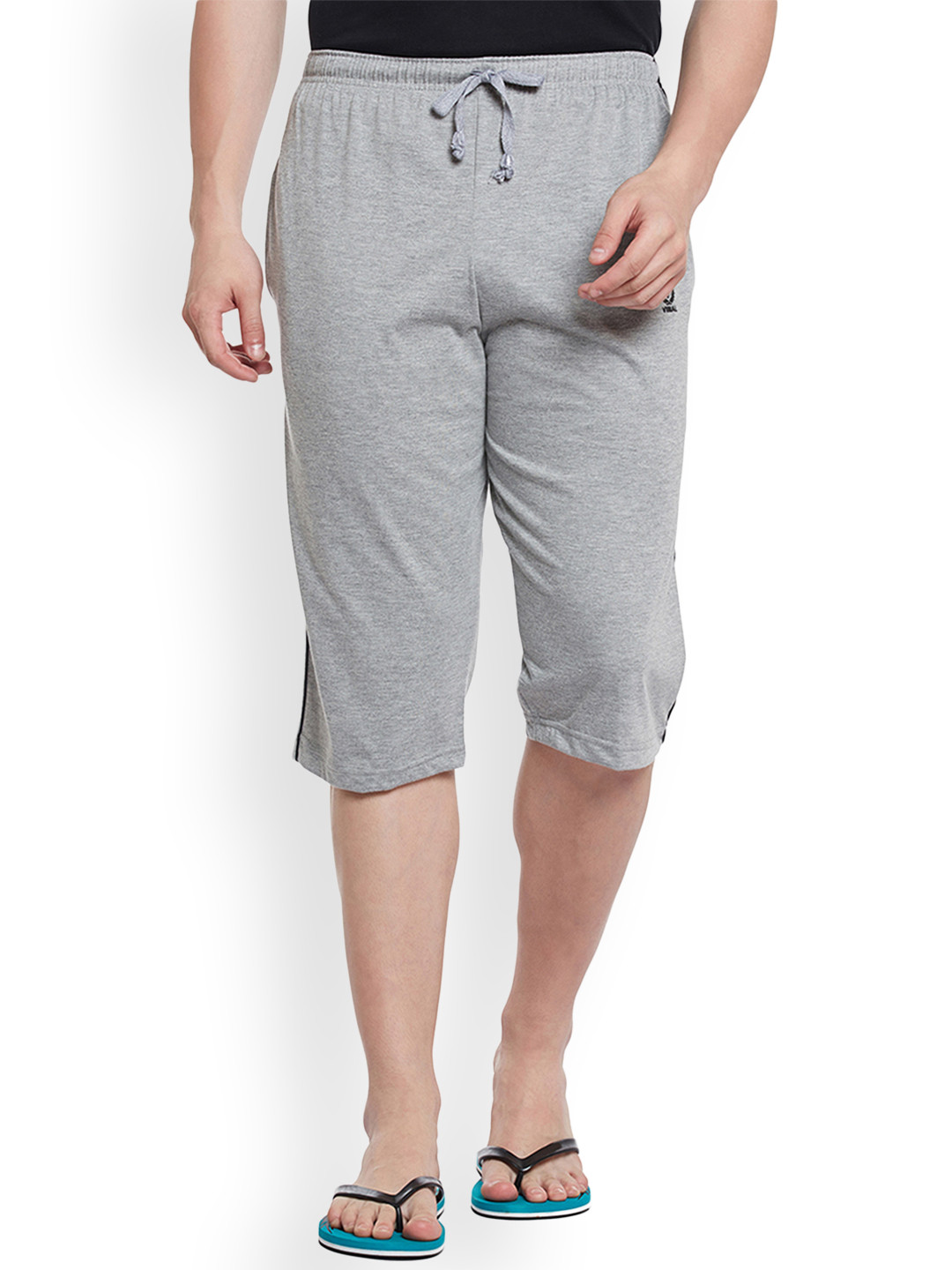 MACK JONNEY Grey Lounge Shorts C1-MELANGE01