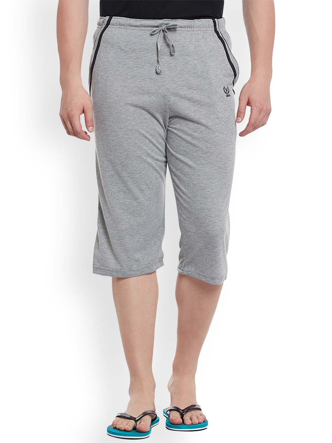 MACK JONNEY Grey Lounge Shorts C5-MELANGE01