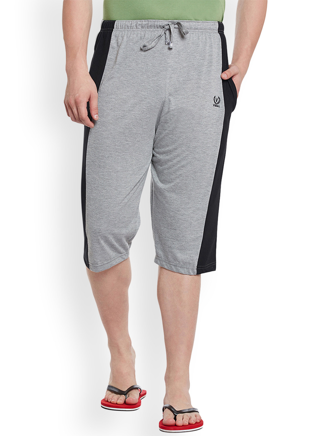 MACK JONNEY Grey Lounge Shorts C7-MELANGE01