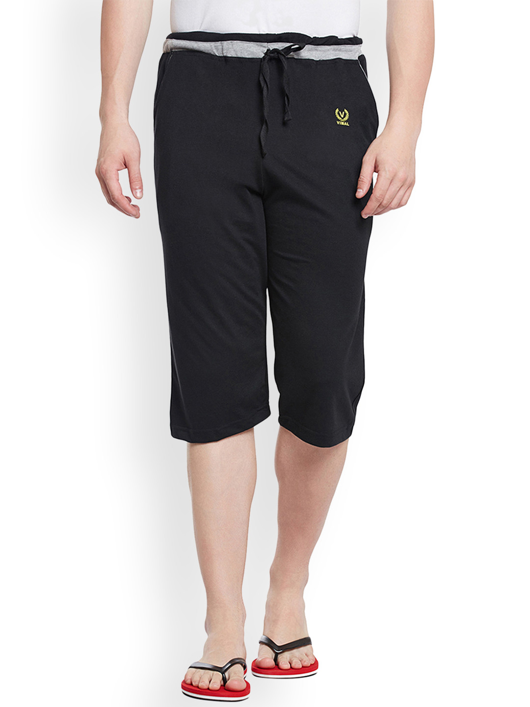 MACK JONNEY Black Lounge Shorts C8-BLACK01