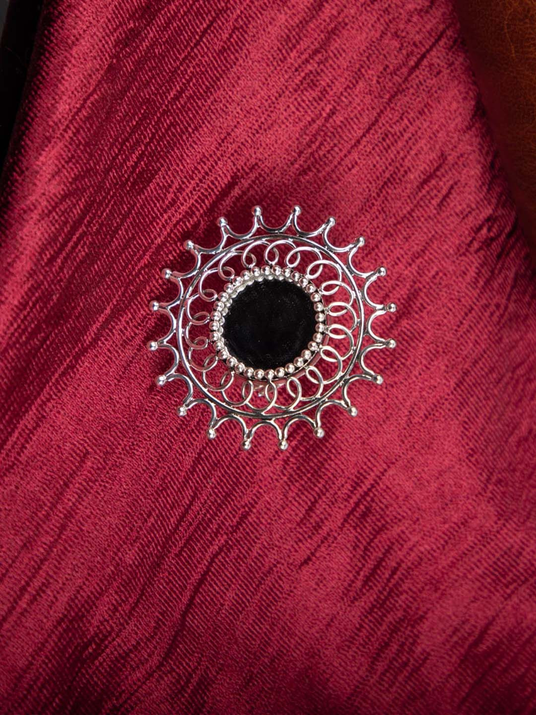 Arte Jewels 925 Sterling Silver Mirror Studded Ring