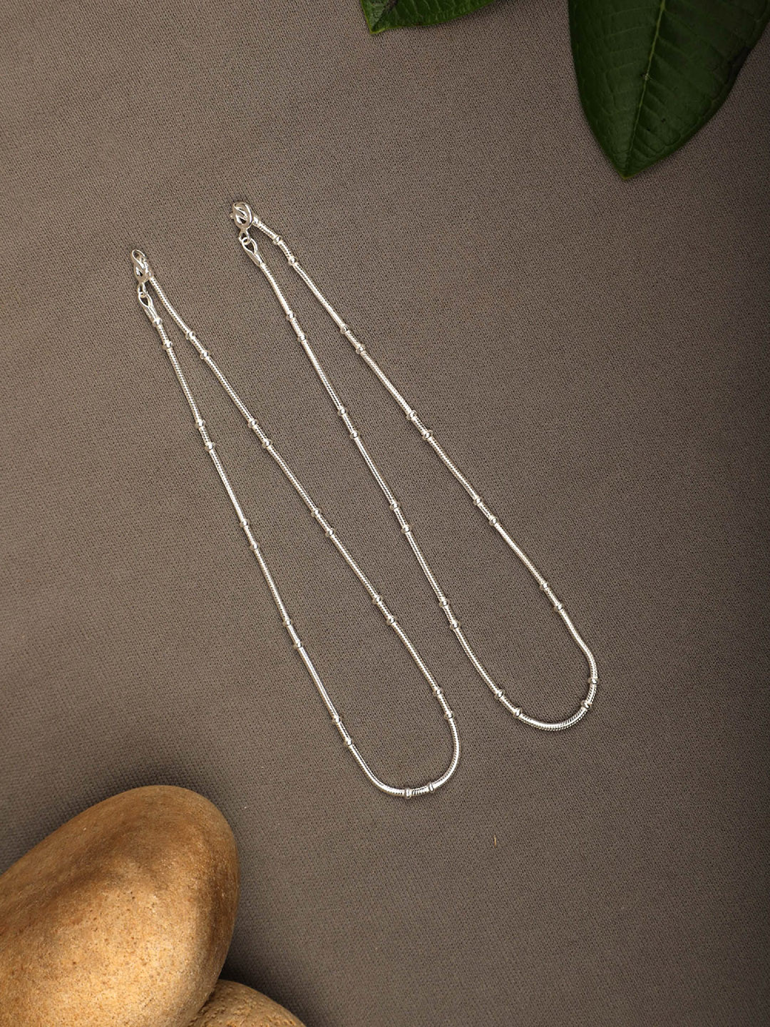 Arte jewels Pack of 2 925 Silver Anklets