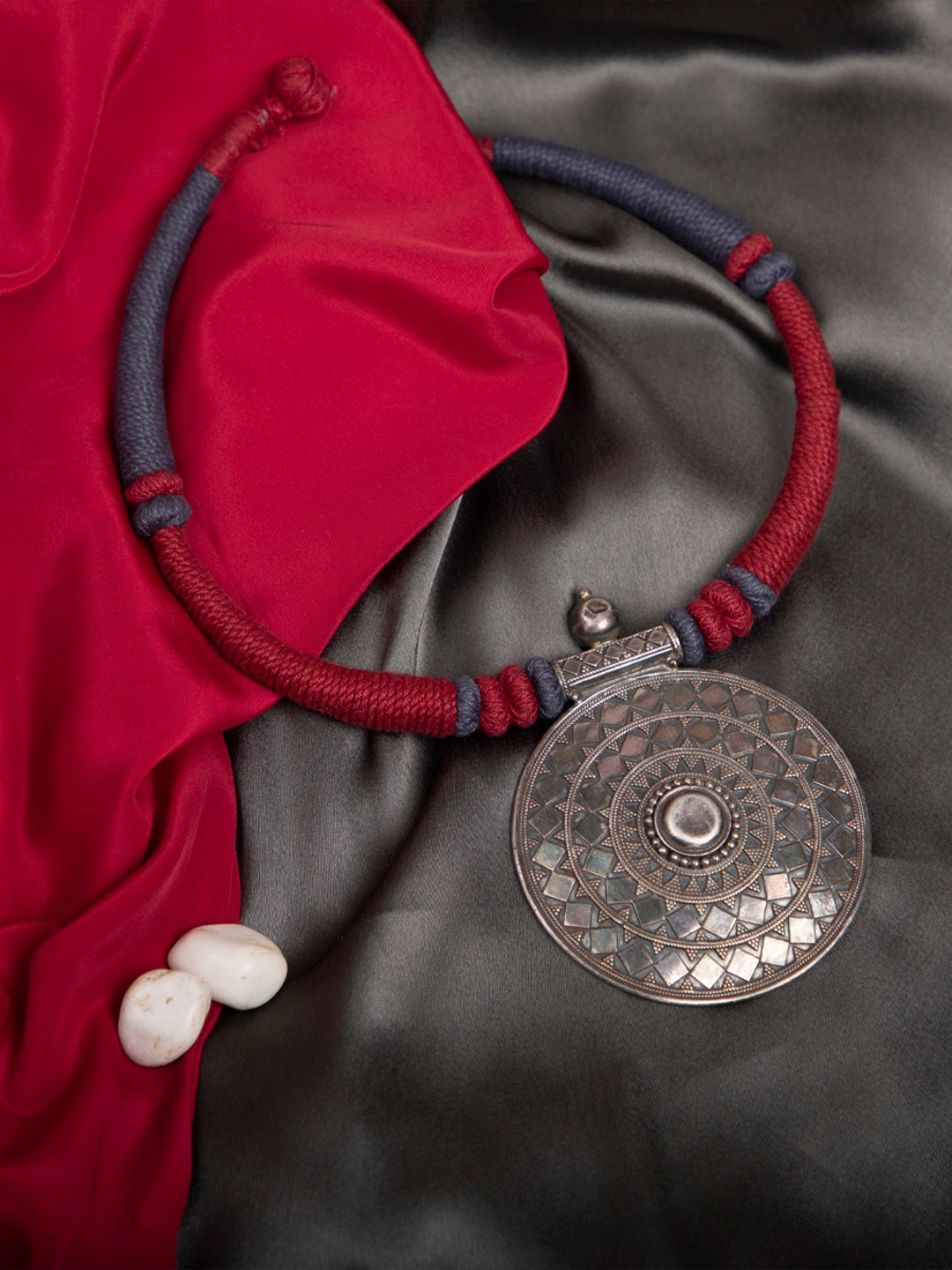 Arte Jewels Women Silver Antique Necklace