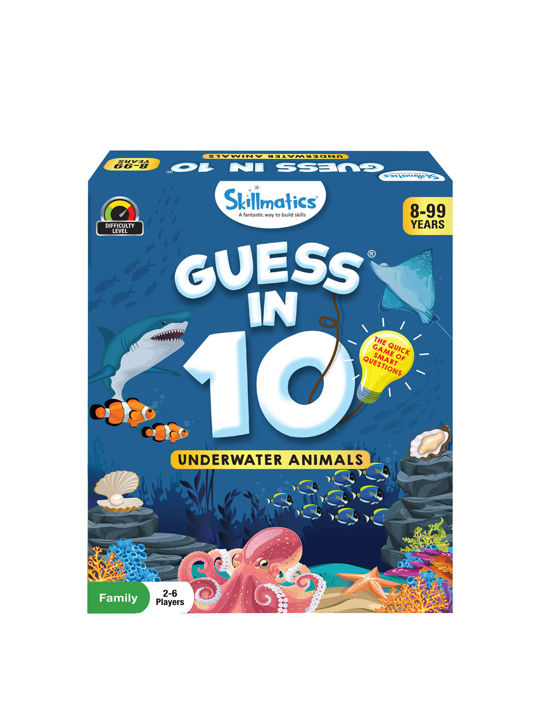 Skillmatics Kids Guess in 10 Underwater Animals Cards Activity Toys and Games