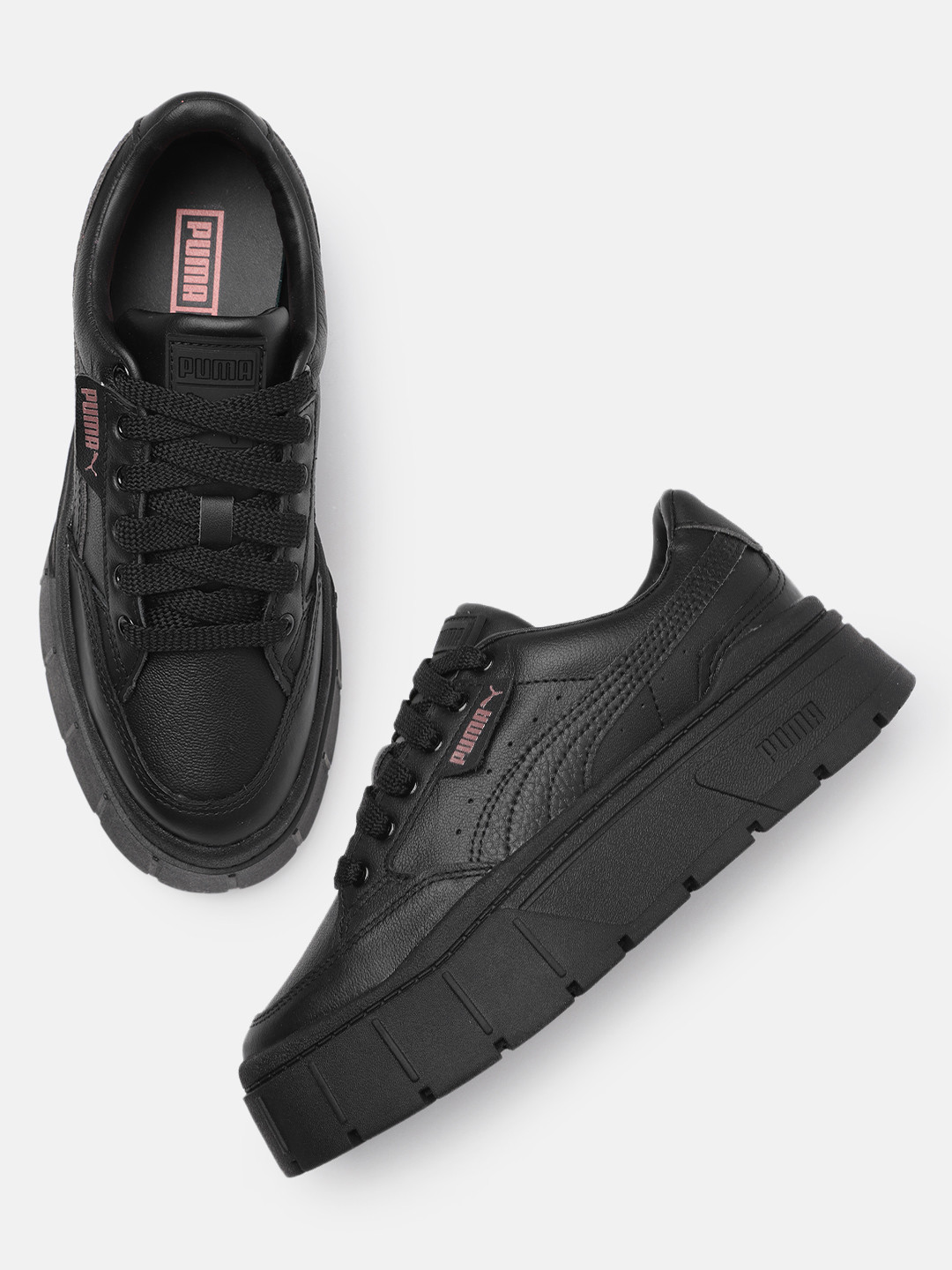 Puma Women Solid Mayze Stack Leather Regular Sneakers