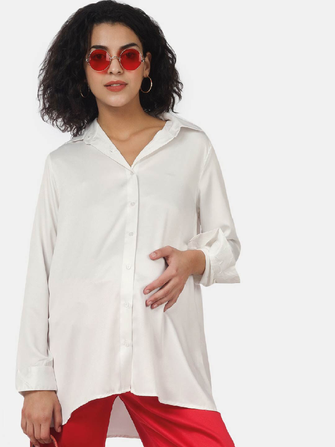 angloindu Shirt Style Maternity Top