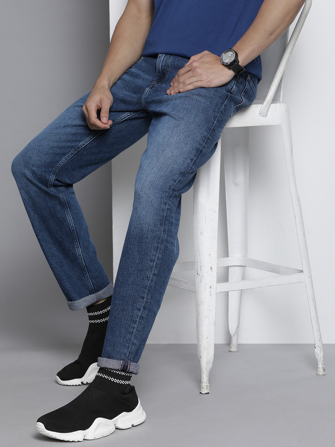 Tommy Hilfiger Men Dad Tapered Fit Light Fade Stretchable Jeans