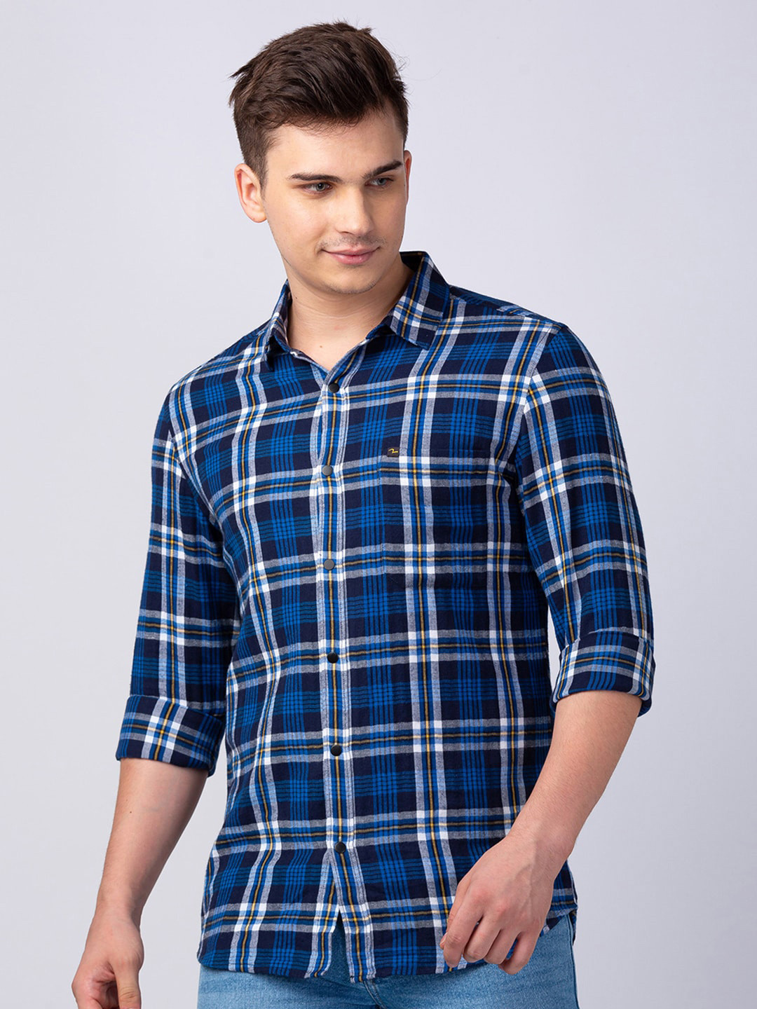 SPYKAR Men Classic Tartan Checks Checked Cotton Casual Shirt
