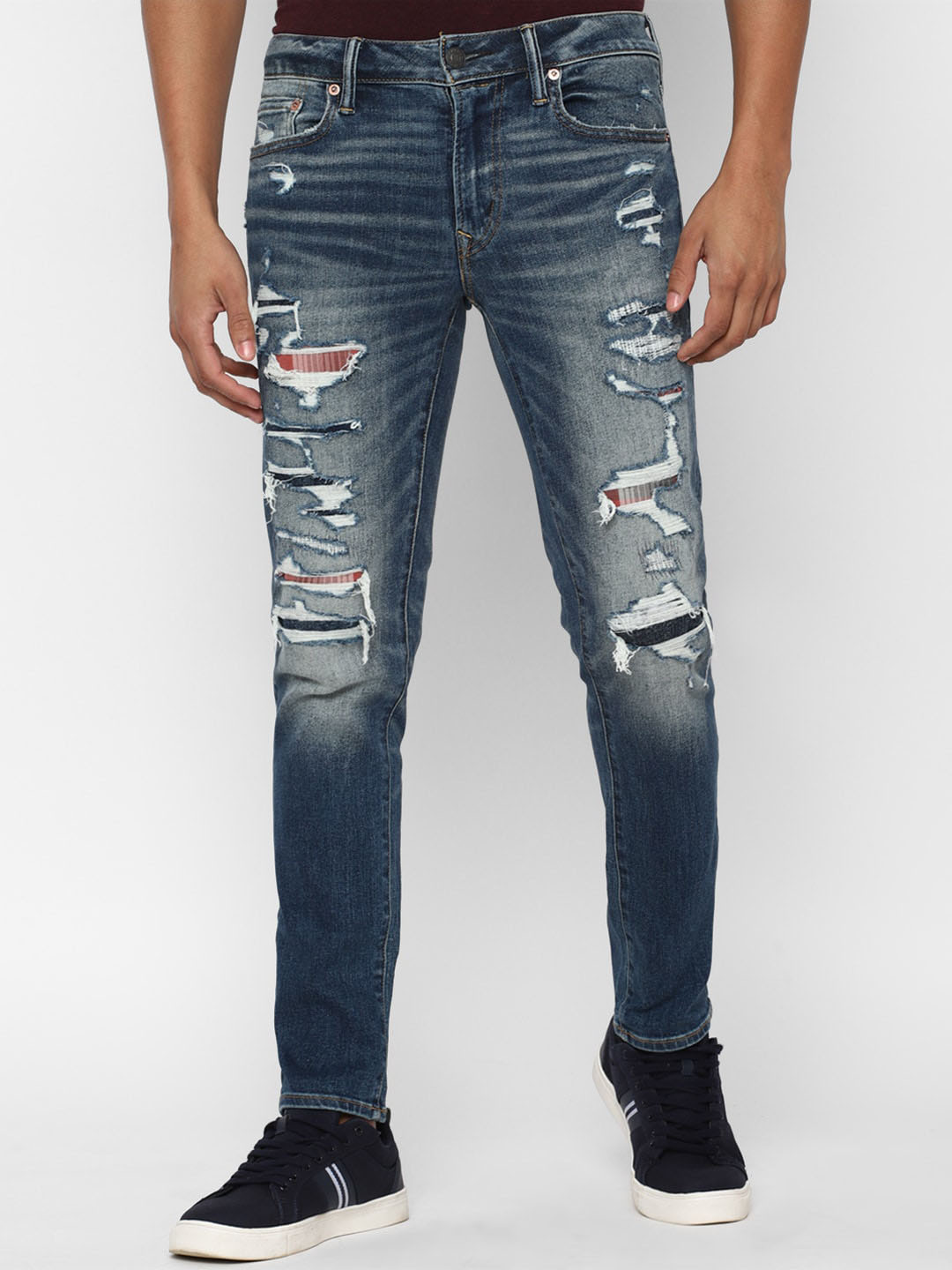 AMERICAN EAGLE OUTFITTERS Men Skinny Fit Highly Distressed Jeans
