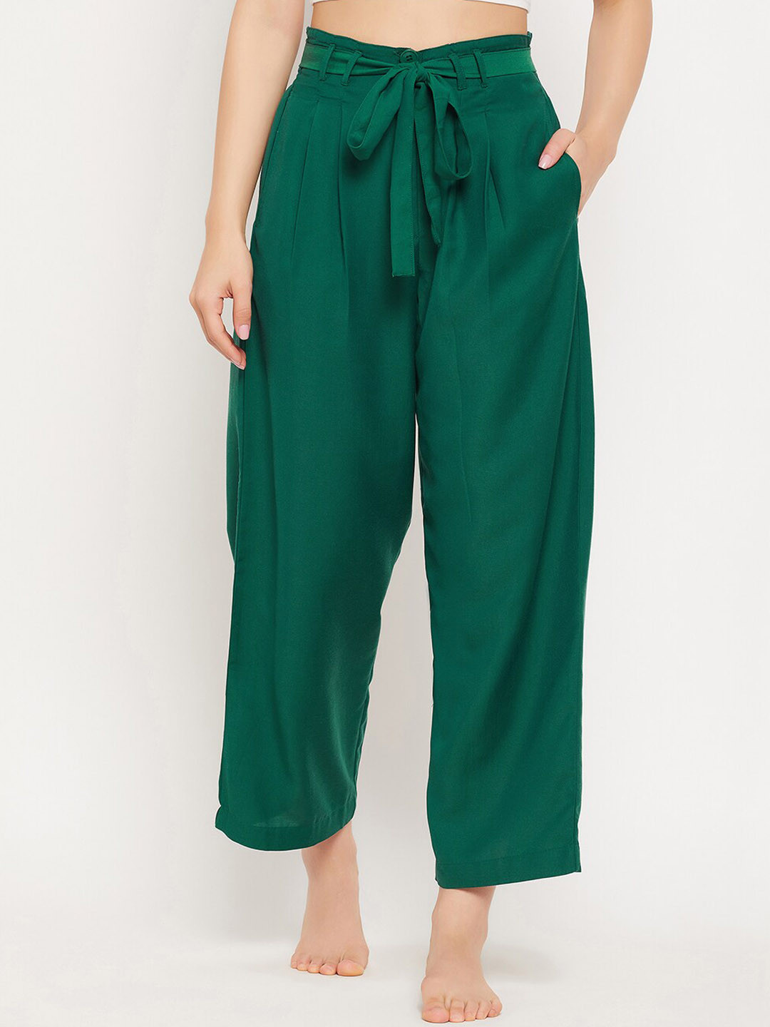 Clovia Chic Basic Women Cotton Wide Leg Lounge Pants