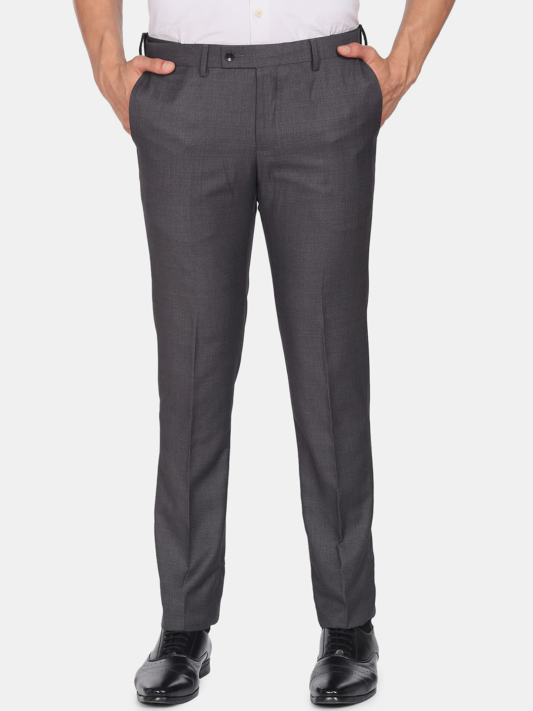 Arrow Men Mid Rise Formal Trousers