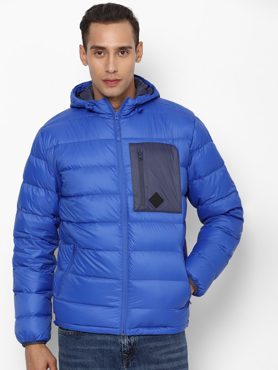 AMERICAN EAGLE OUTFITTERS Men Solid Nylon Hooded Padded Jacket
