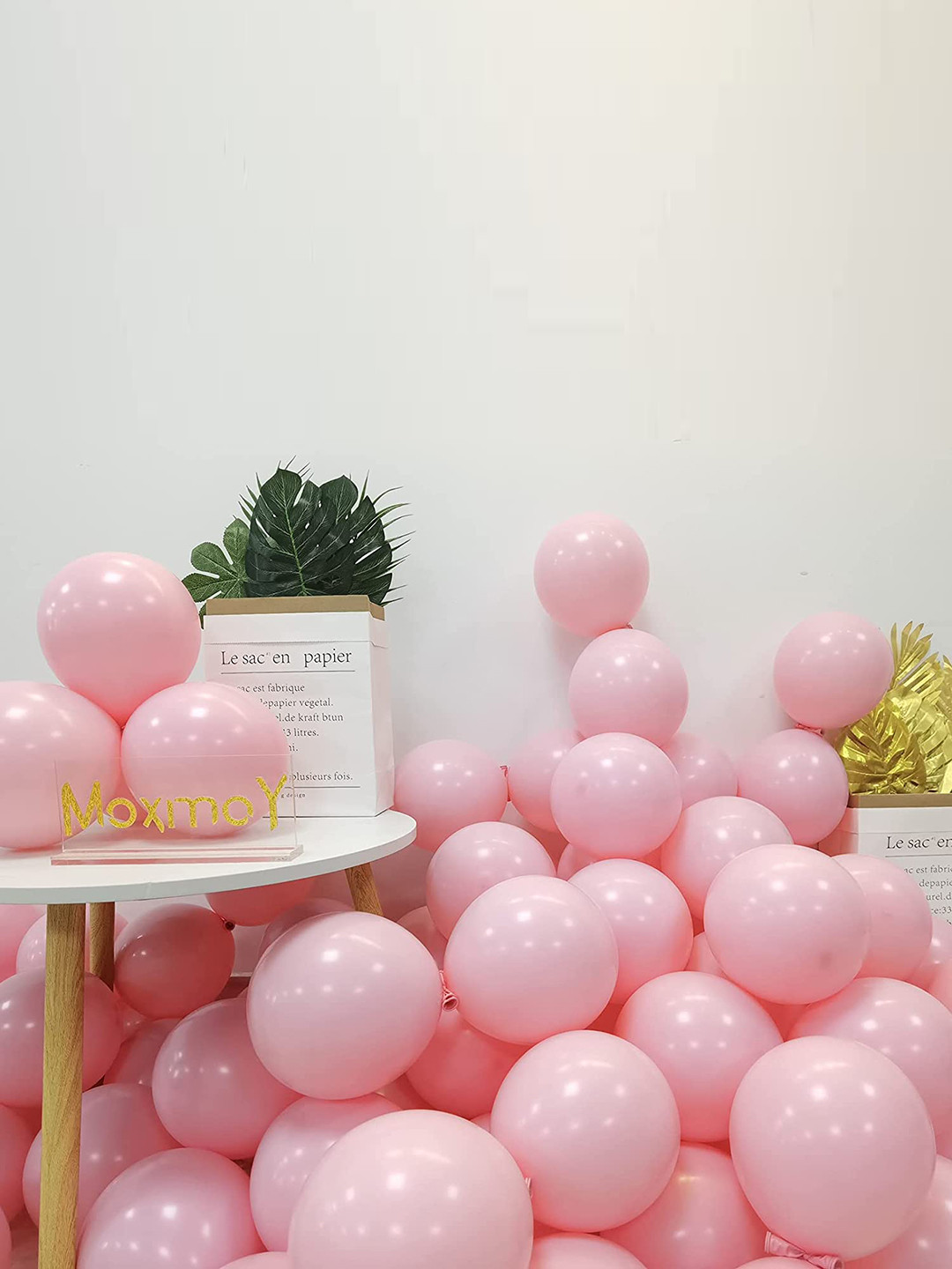 CHOCOZONE Pastel Pink Set Of 100 Decorative Balloons