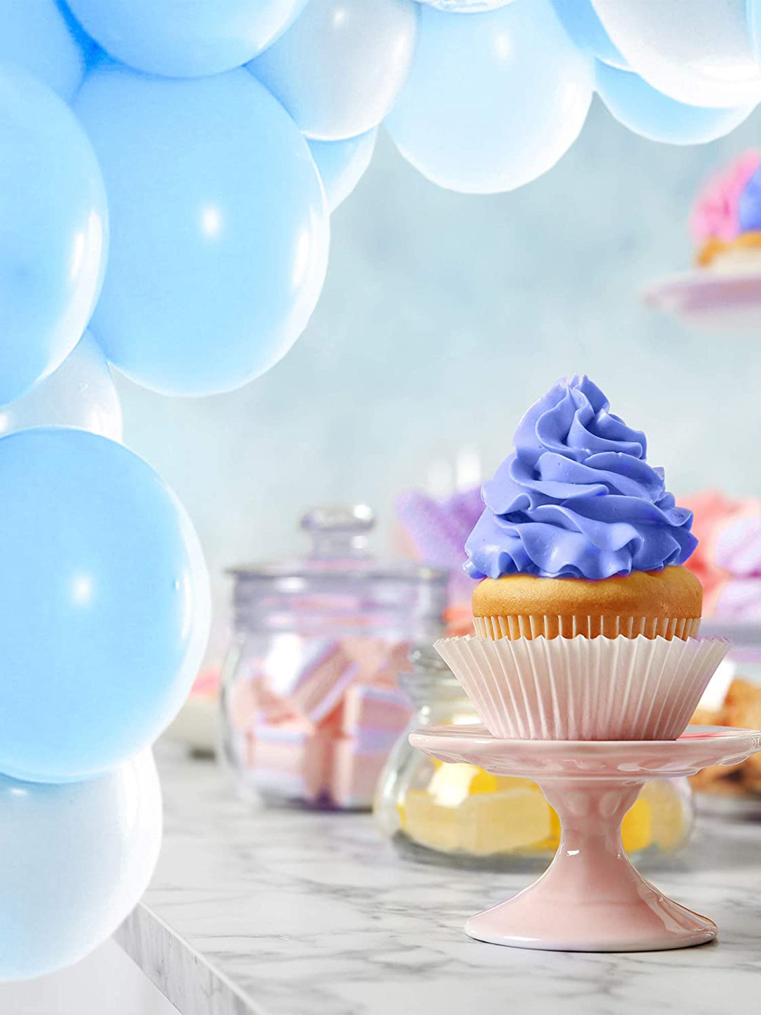 CHOCOZONE Blue Set Of 100 Decorative Balloons