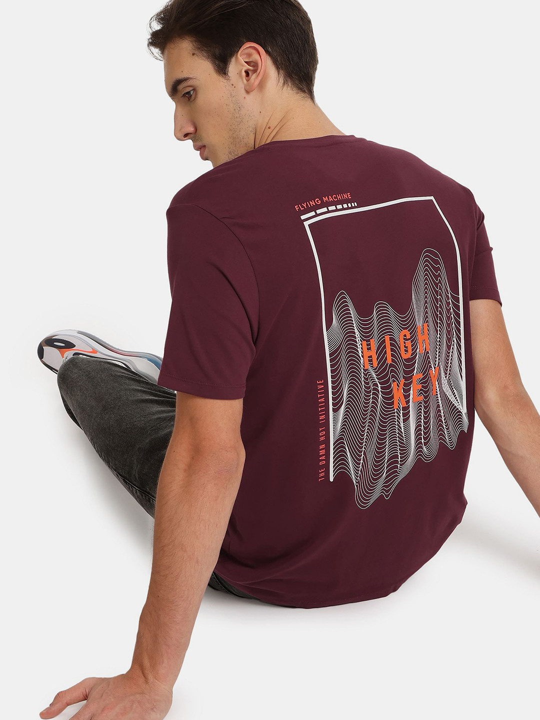 Flying Machine Illusion Graphic Print Slim Fit T-Shirt