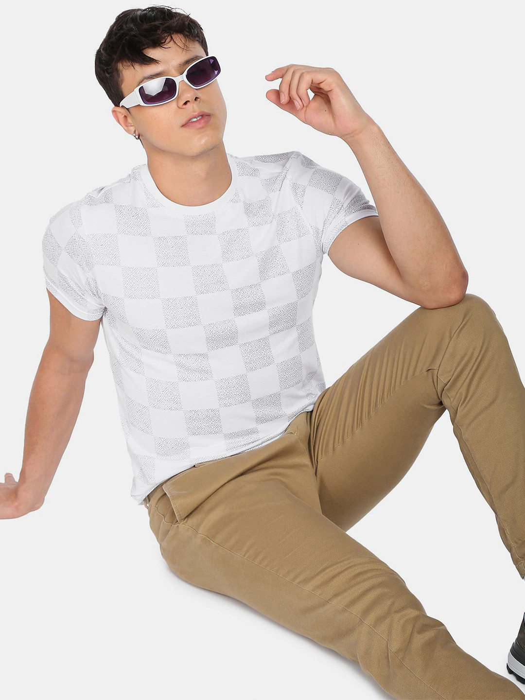 Flying Machine Slim Fit All Over Print T-Shirt