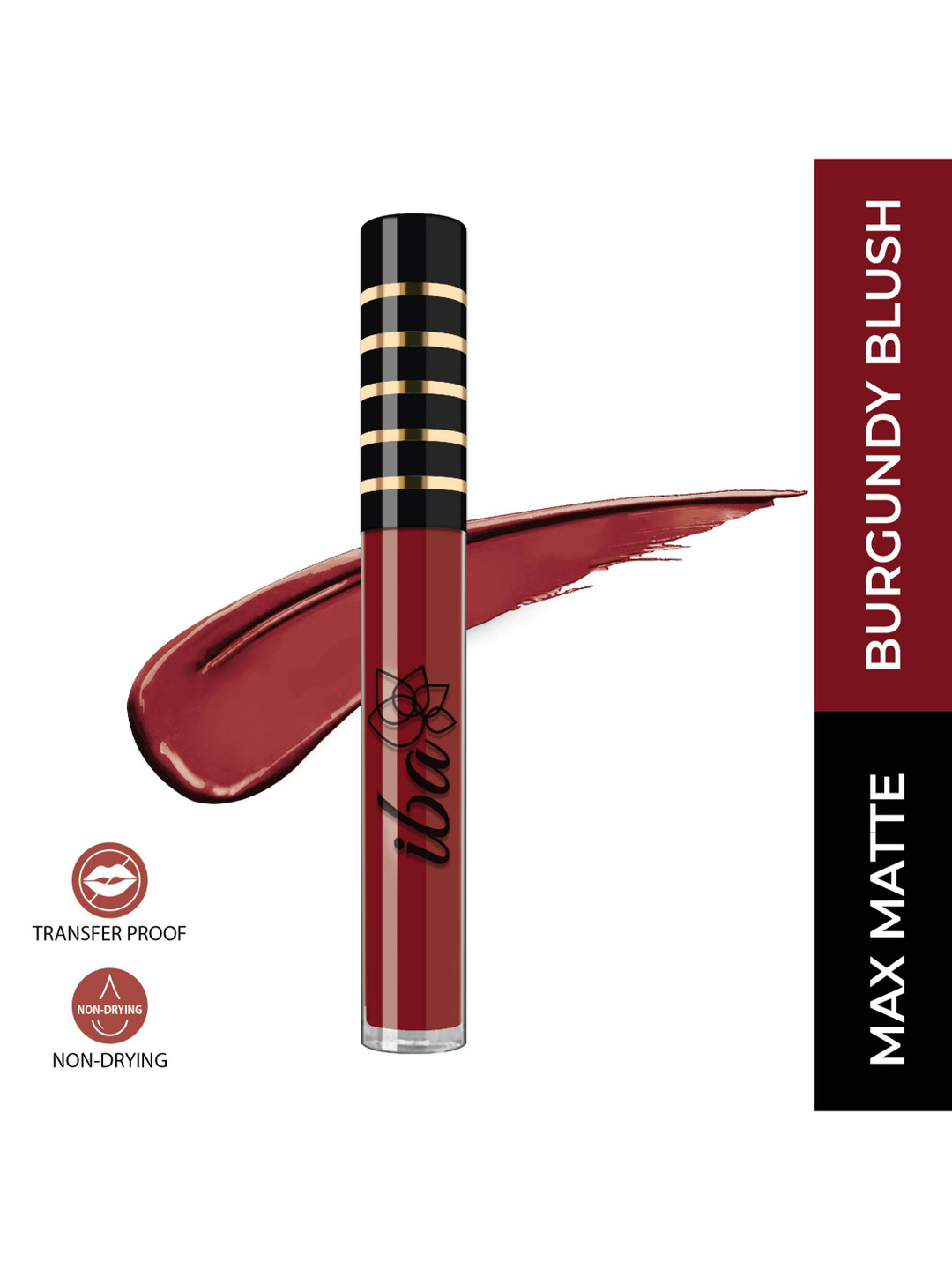 Iba Maxx Matte Transfer-Proof Liquid Lipstick with Argan Oil 2.6 ml - Burgundy Blush