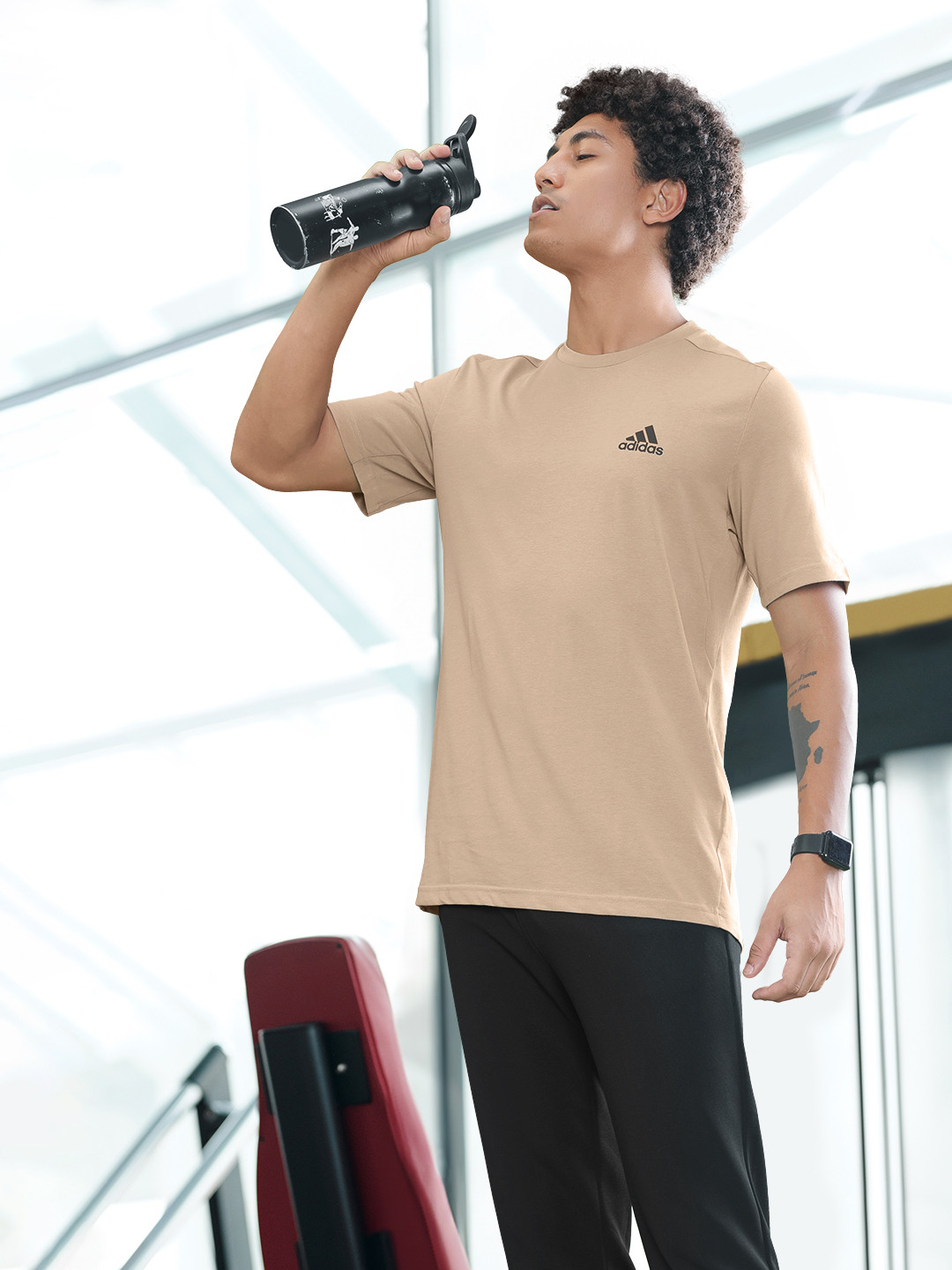 ADIDAS Solid  Freelift T-Shirt