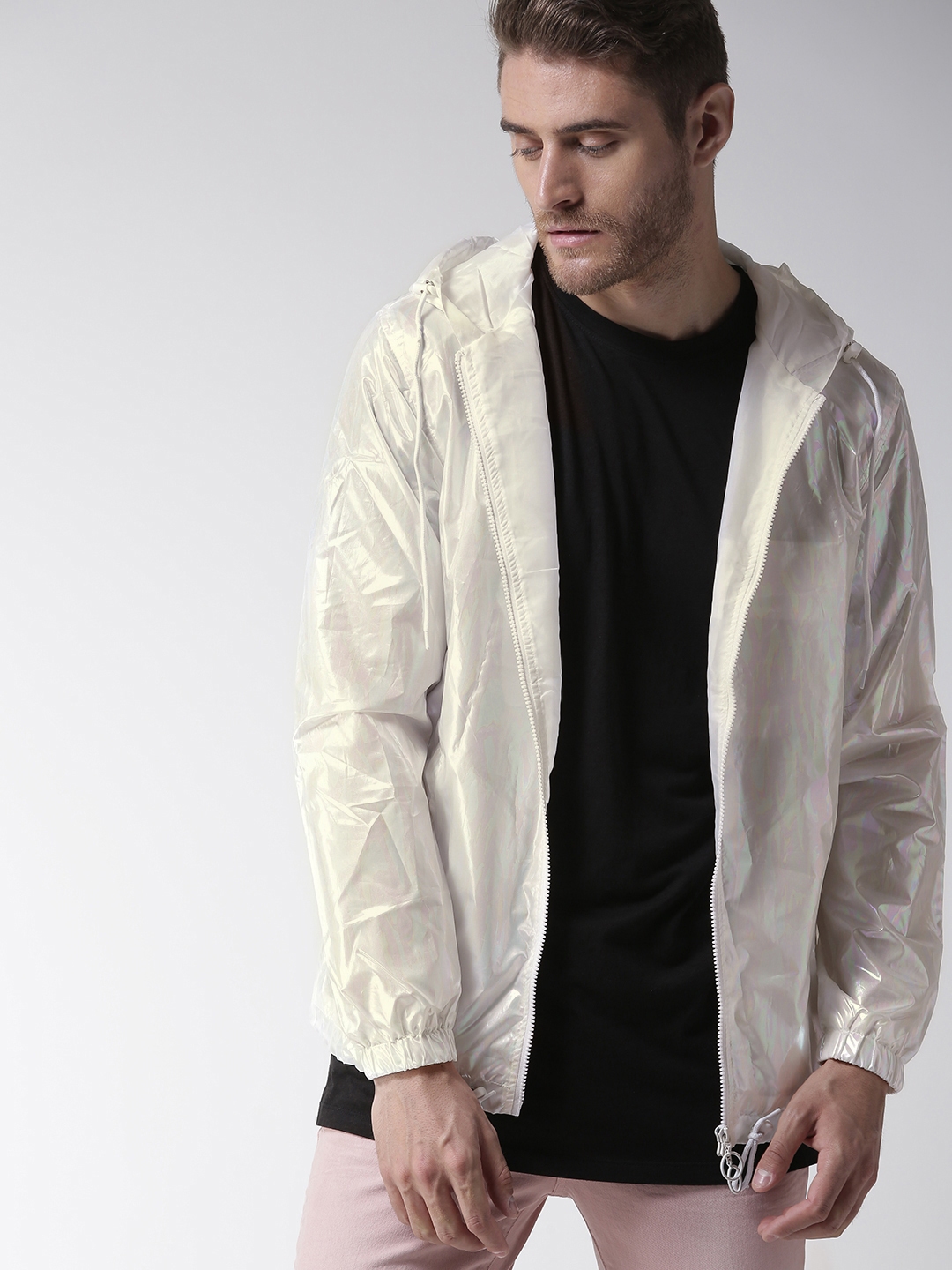 Forever 21 white windbreaker deals