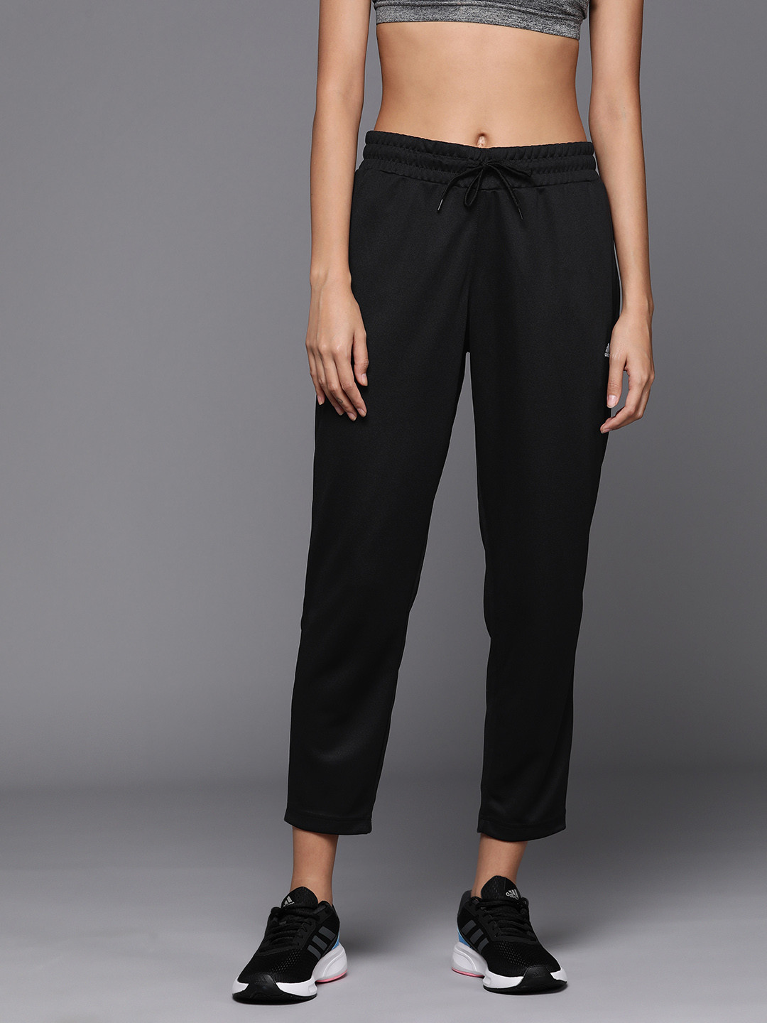 ADIDAS Women Solid Essential 2.0 Aeroready Training Cropped Track Pants