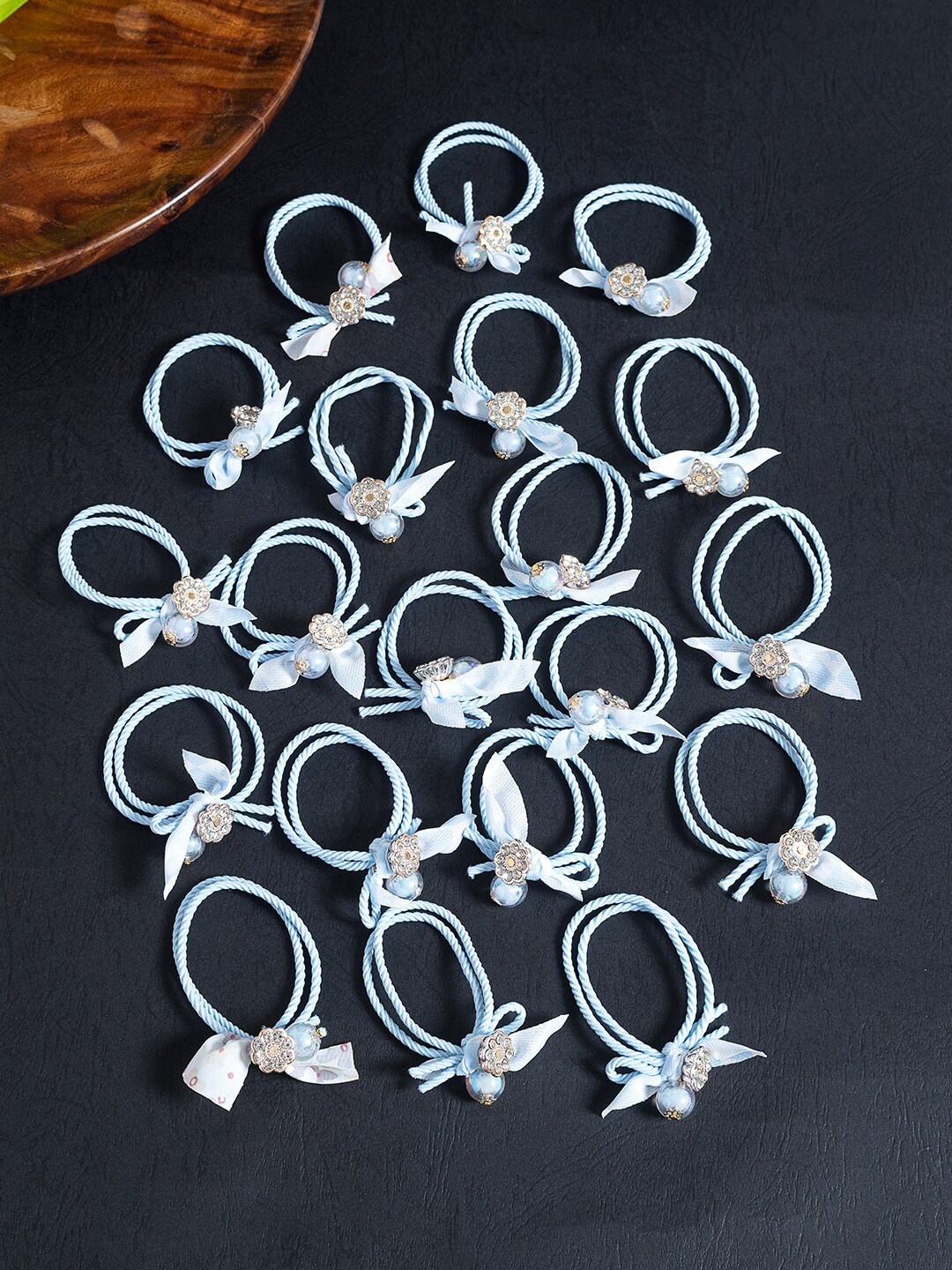 Golden Peacock Women Set of 20 Ponytail Holders