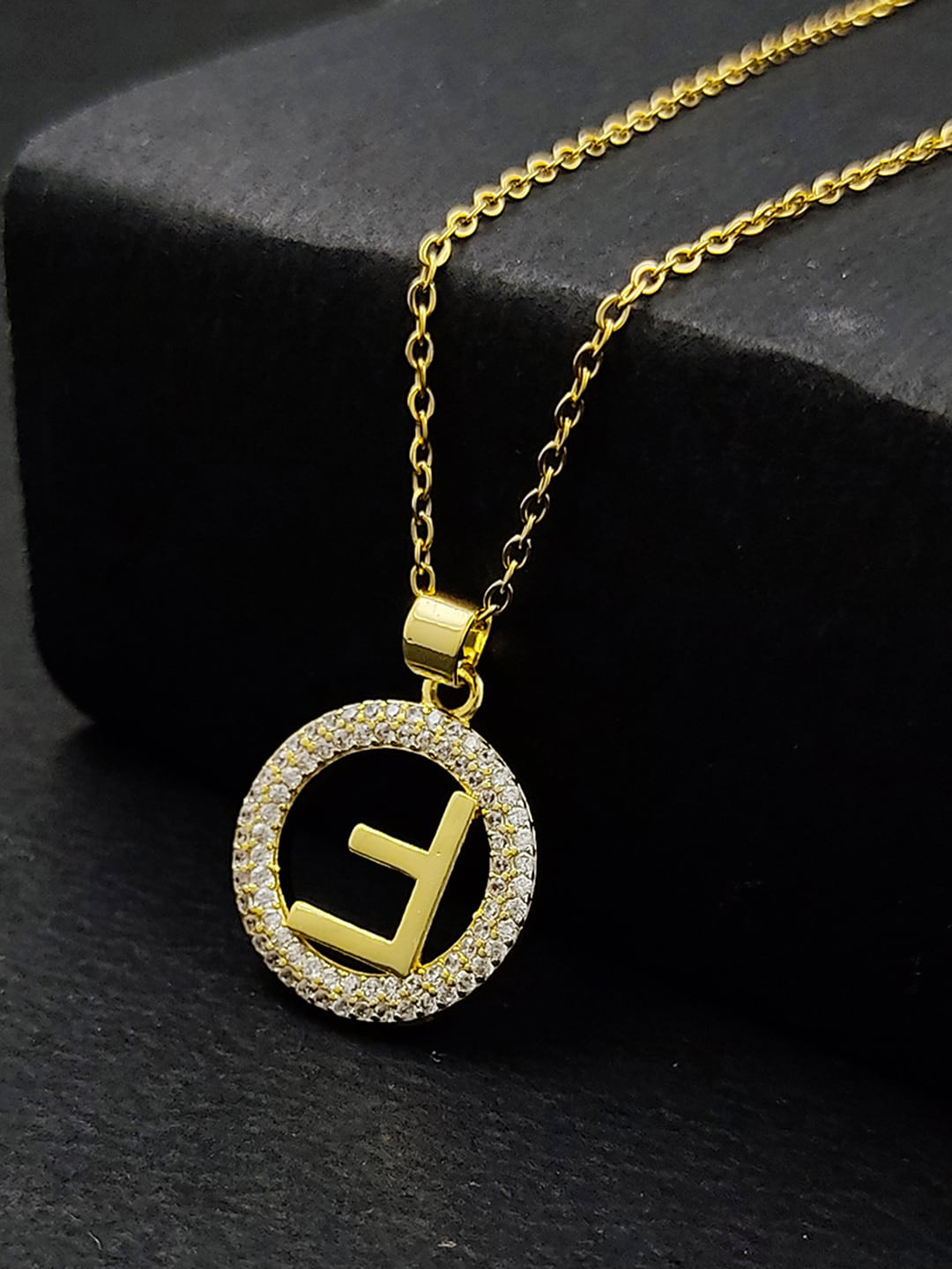 Saizen Gold-Plated Letter F Necklace