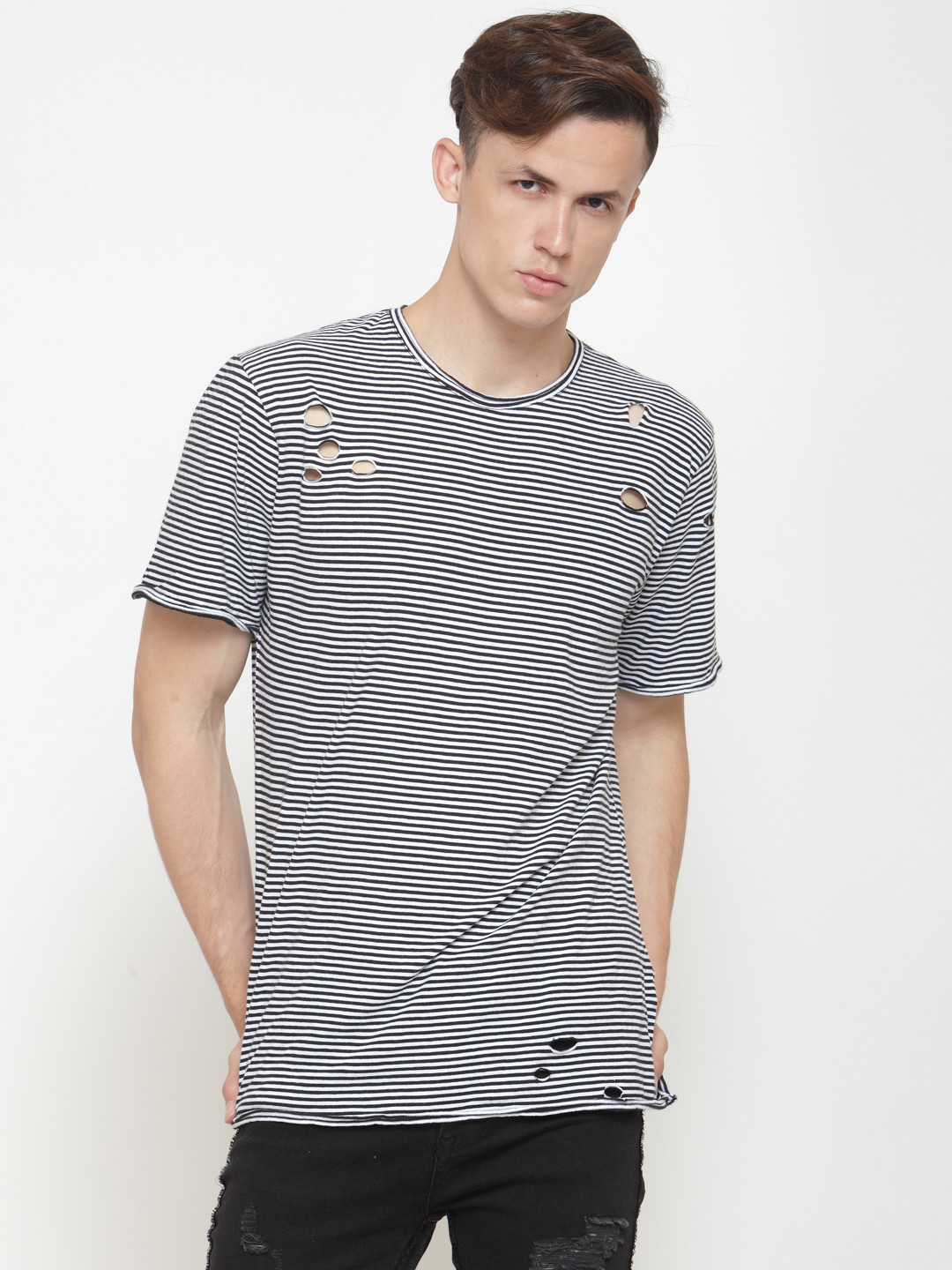 black and white striped jeans forever 21