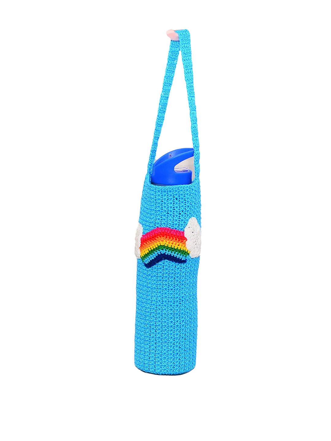 TIPY TIPY TAP Blue Stainless Steel Sipper Water Bottle with Crotchet Cover