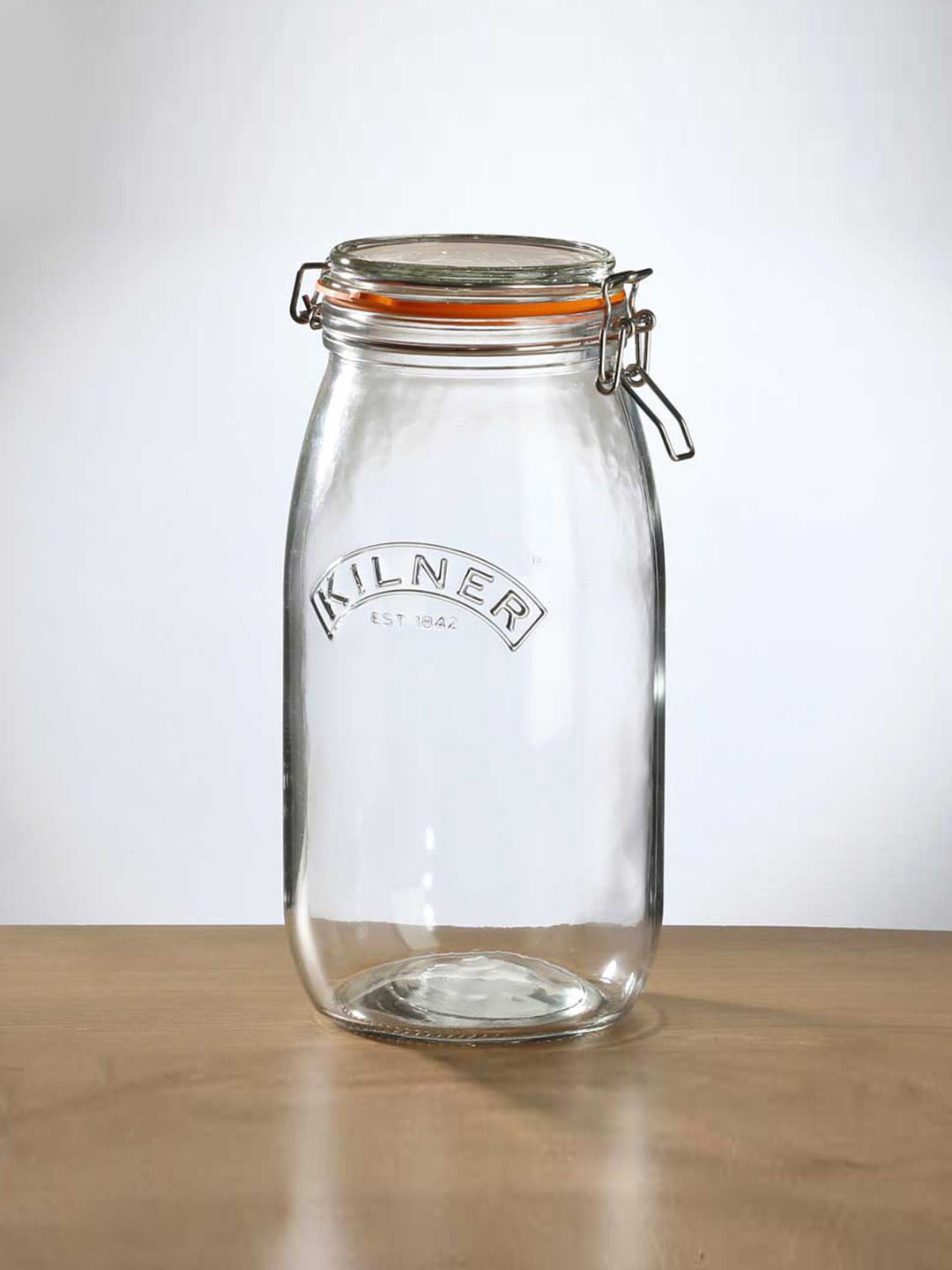 Kilner Transparent Glass Dishwasher Safe Wire Clamp Jar-2L