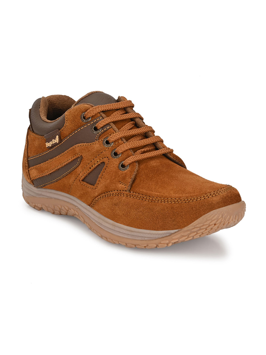 Eego Italy Men Woven Design Leather Trekking Shoes