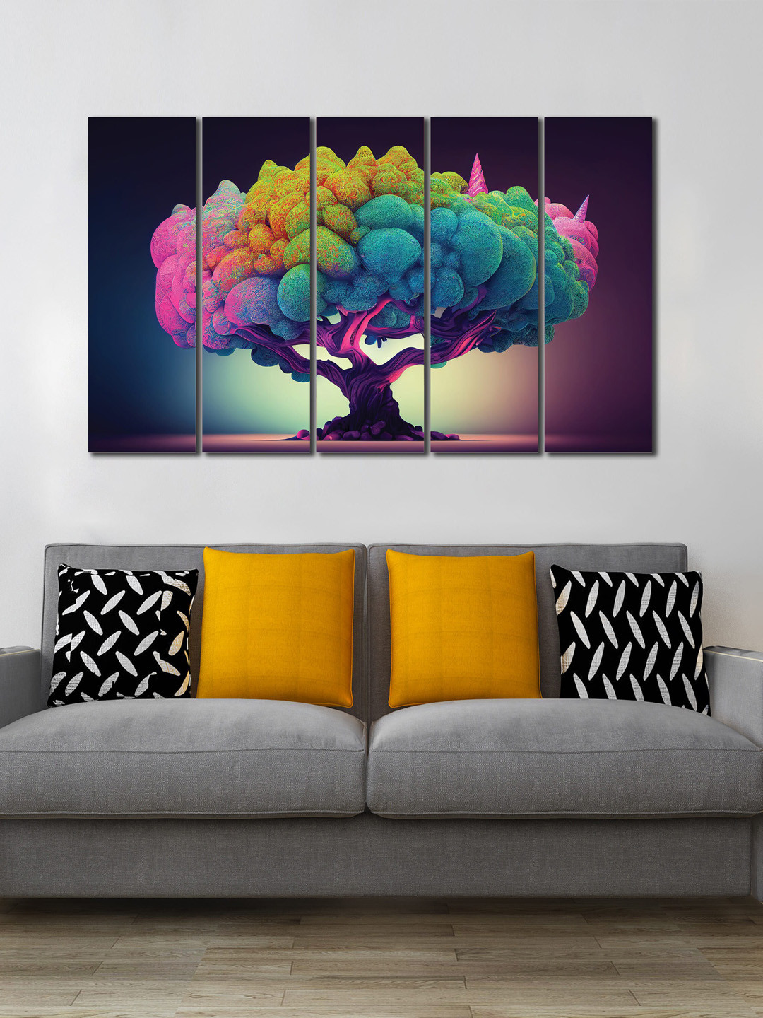 WENS Canvas 5 Piece Wall Rectangle Paintings Wall Art -24 x 40 In