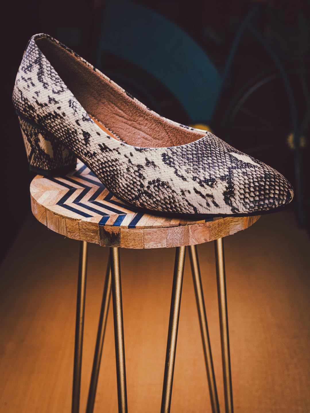 NR By Nidhi Rathi Printed Block Heels