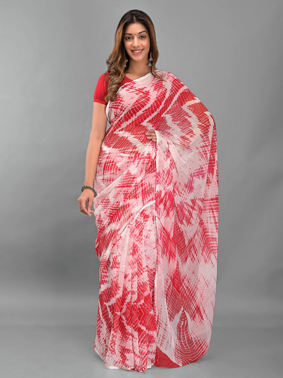 Apratim Chiffon Tie and Dye Saree