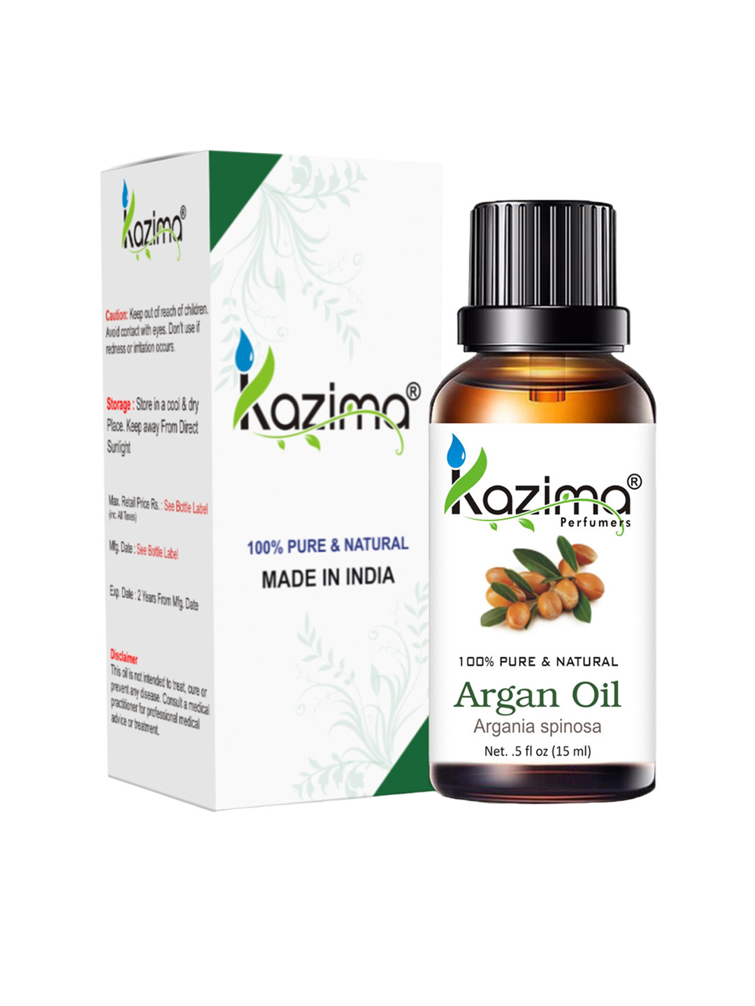 KAZIMA Pure Natural Moroccan Argan Essential Oil - 15 ml