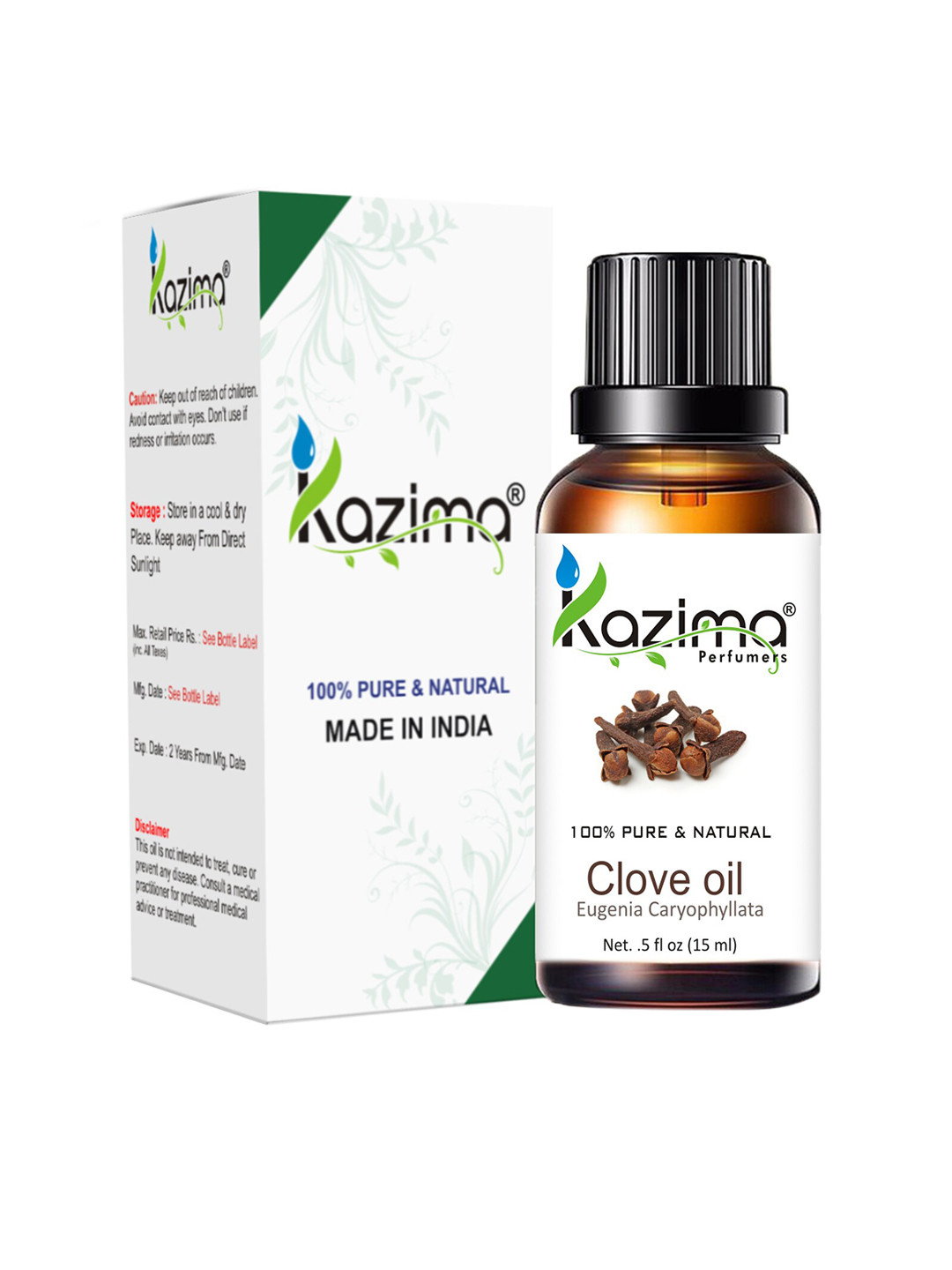 KAZIMA Pure Natural Clove Essential Oil - 15 ml