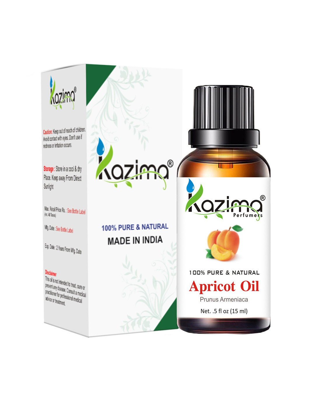 KAZIMA Pure Natural Apricot Carrier Oil - 15 ml