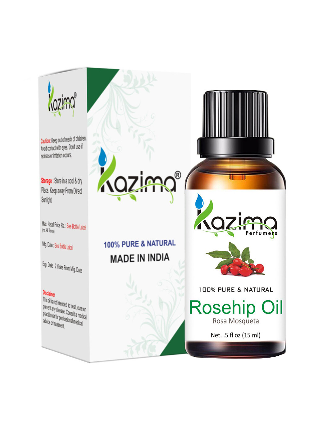 KAZIMA Pure & Natural Rosehip Carrier Oil 15 ml