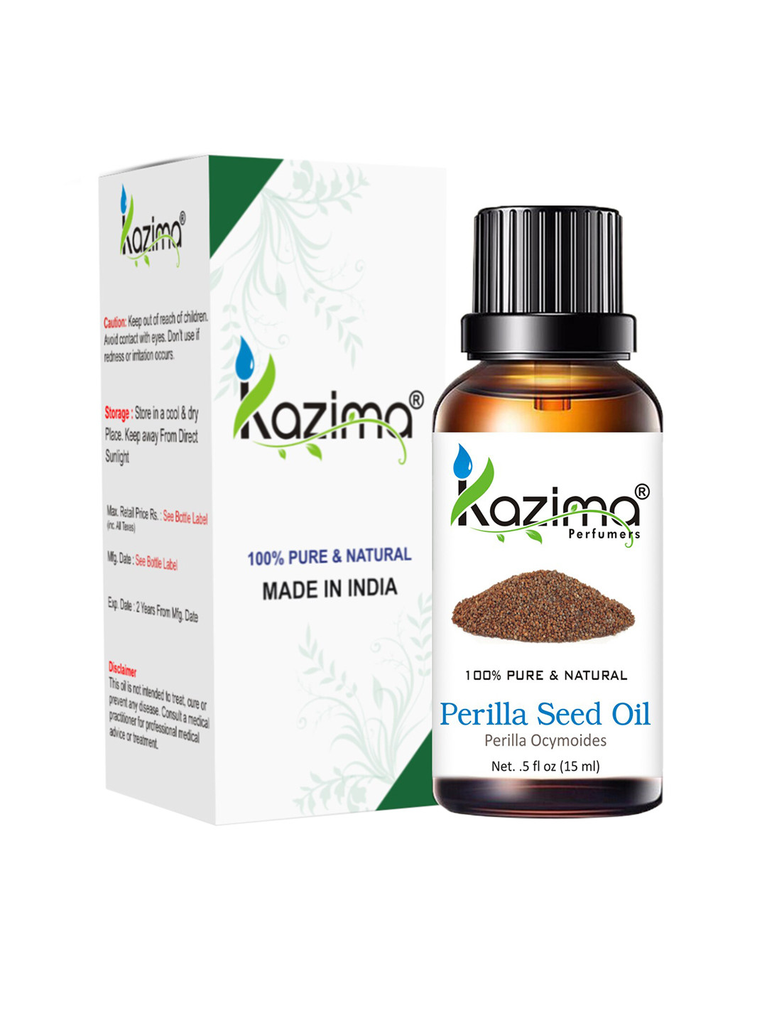 KAZIMA Pure & Natural Perilla Seed Carrier Oil - 15ml