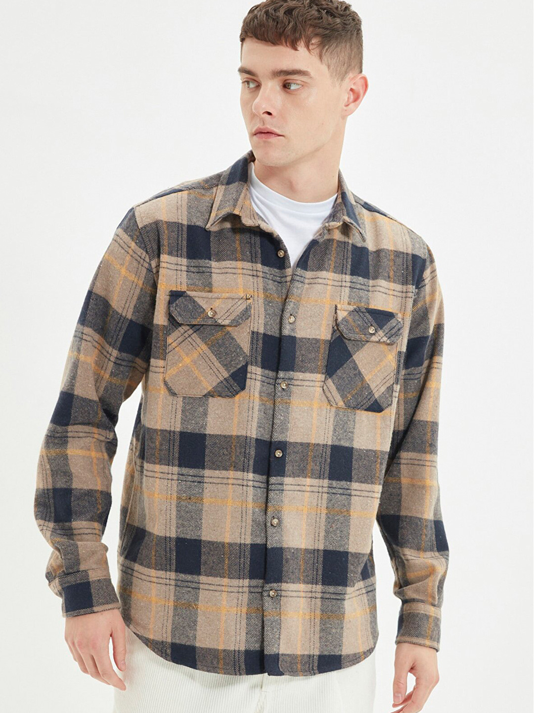 Trendyol Men  Checked Casual Cotton Shirt